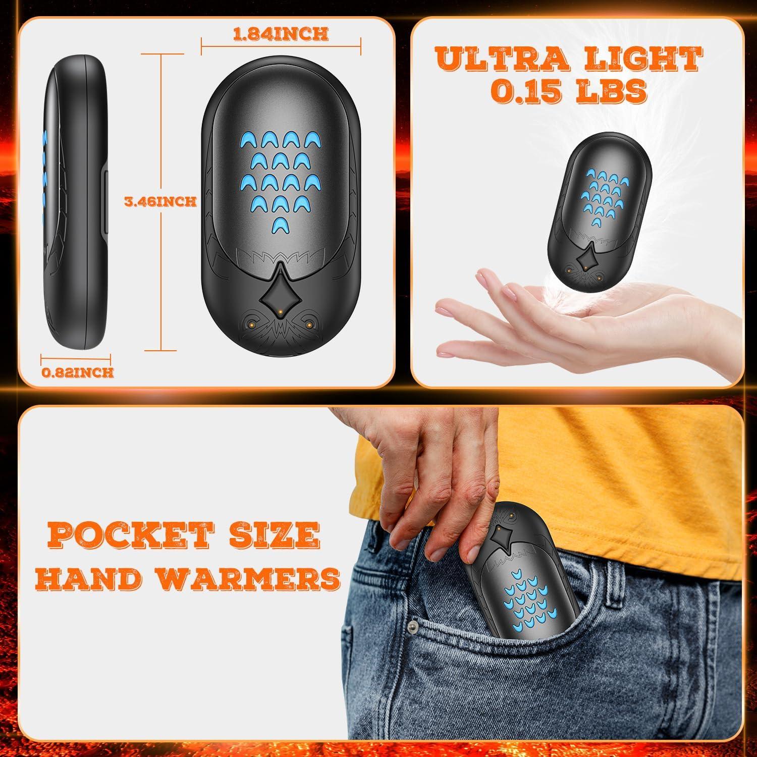 Calentadores de Manos Recargables Doomixs 6000mAh 20h Negro