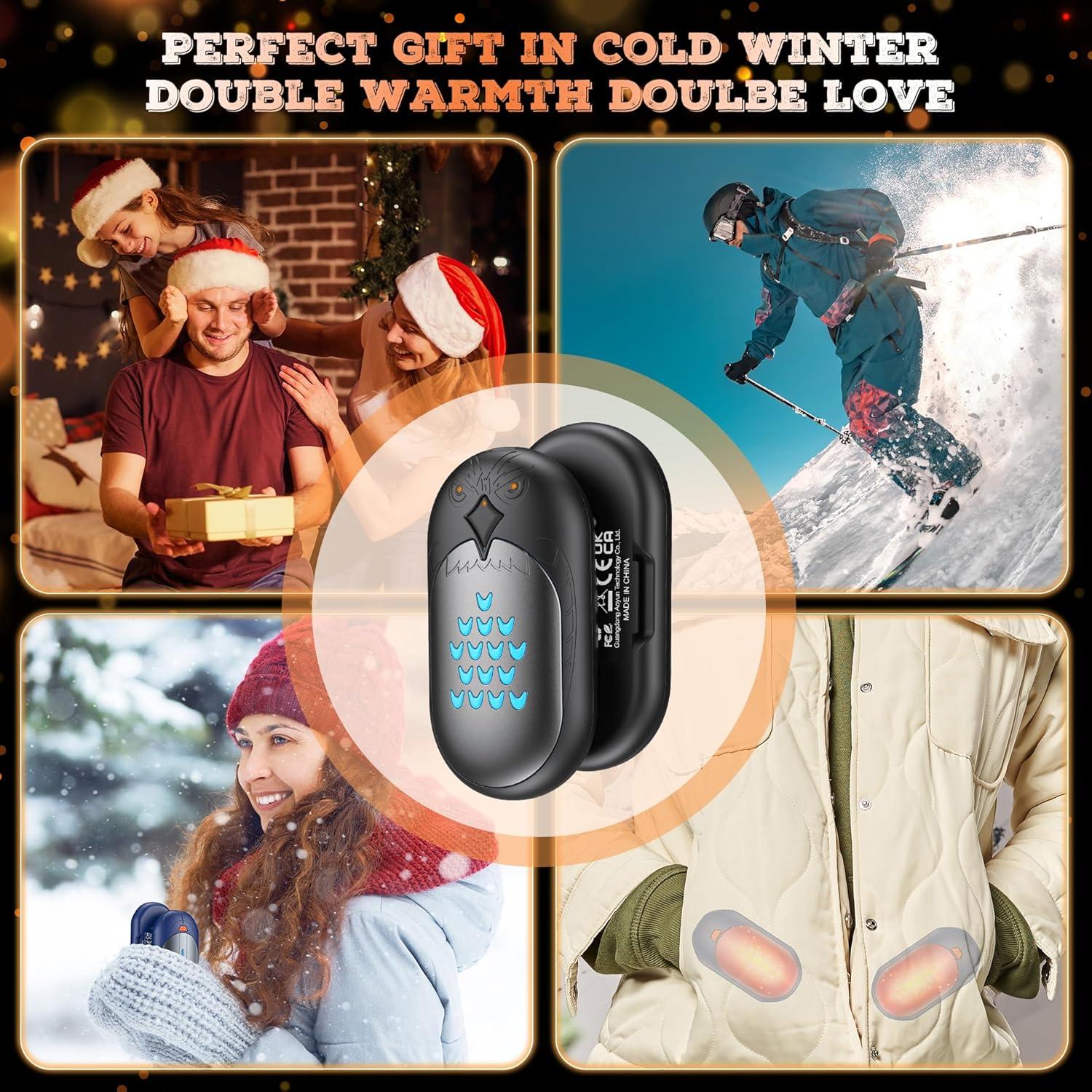 Calentadores de Manos Recargables Doomixs 6000mAh 20h Negro