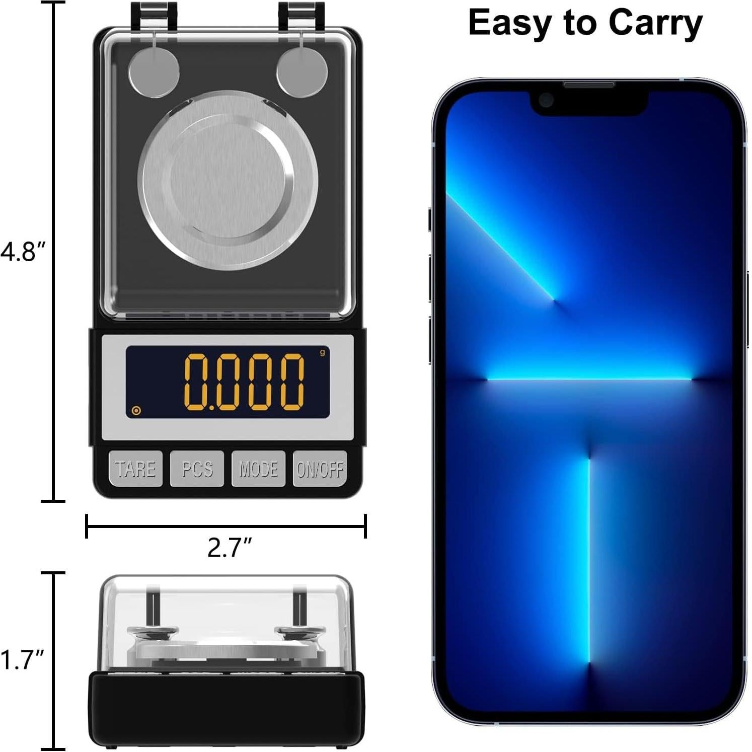 Balanza de Miligramos WEIGHTMAN 50g Precisión 0.001g LCD