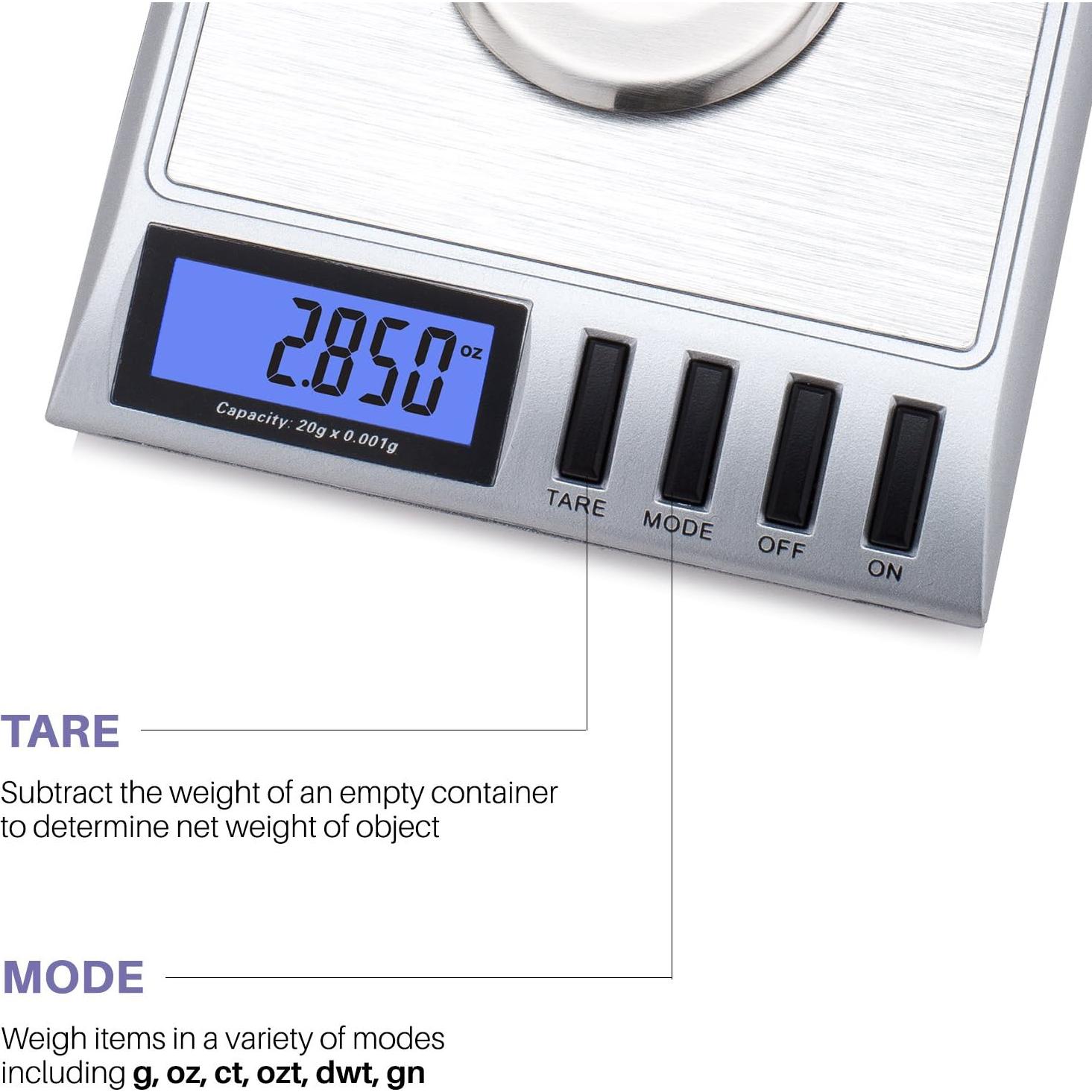 Escala Digital de Precisión Smart Weigh GEM20 20g x 0.001g