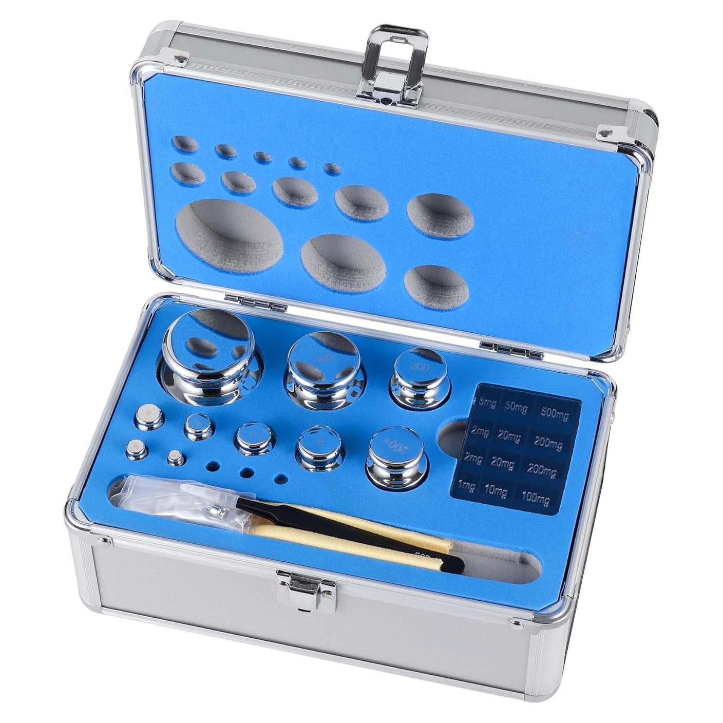 Kit de Pesas de Calibración F1 Goetland 25 pcs 1mg-1kg Acero Inoxidable