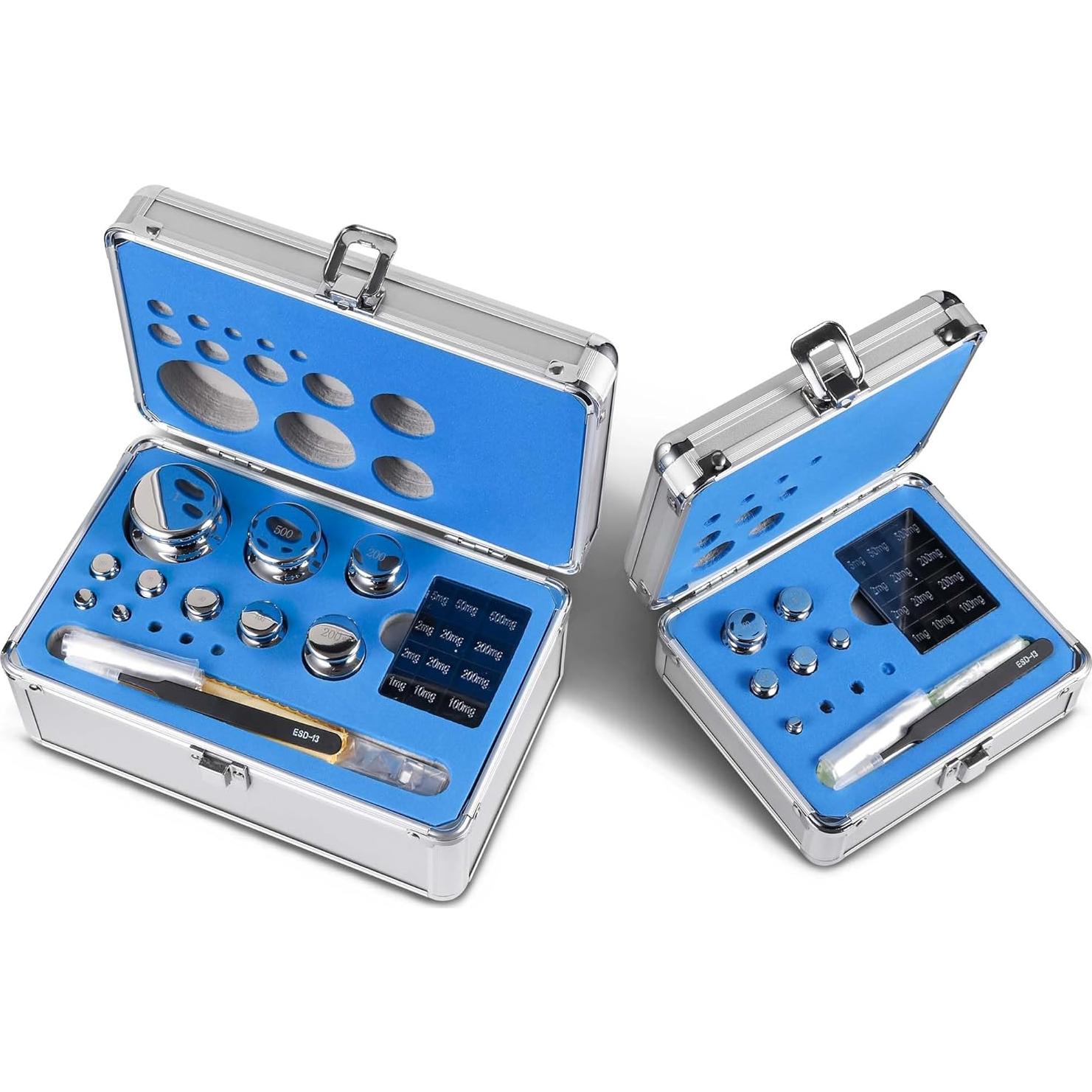 Kit de Pesas de Calibración F1 Goetland 25 pcs 1mg-1kg Acero Inoxidable