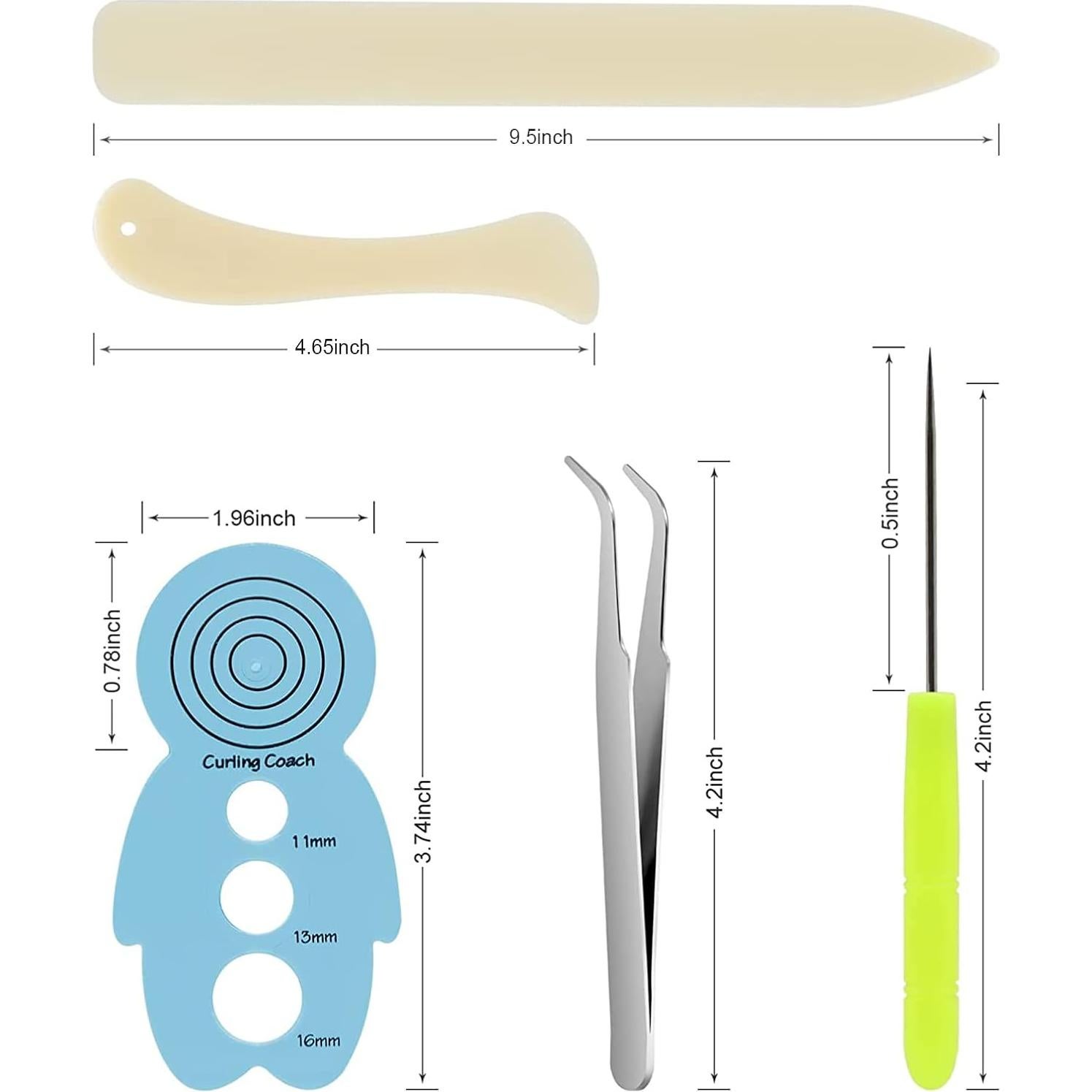 Herramientas de Quilling FENGWANGLI, 12 Piezas, Plumas y Pinzas