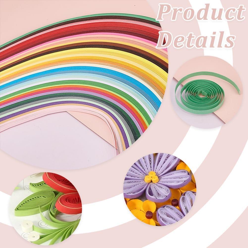 Kit de Quilling de Papel AHANDMAKER 12 Pcs Floral 36 Colores