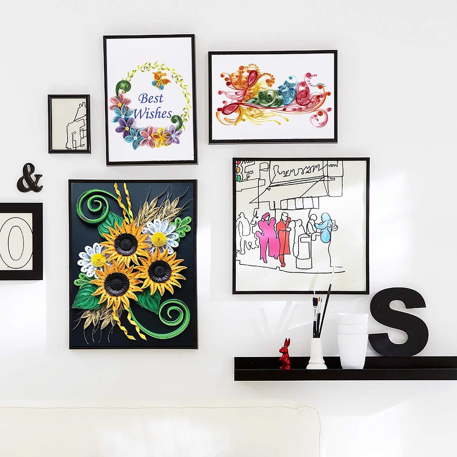 Rancco 20 Plantillas Quilling A4 + 10 Hojas PVC Transparentes