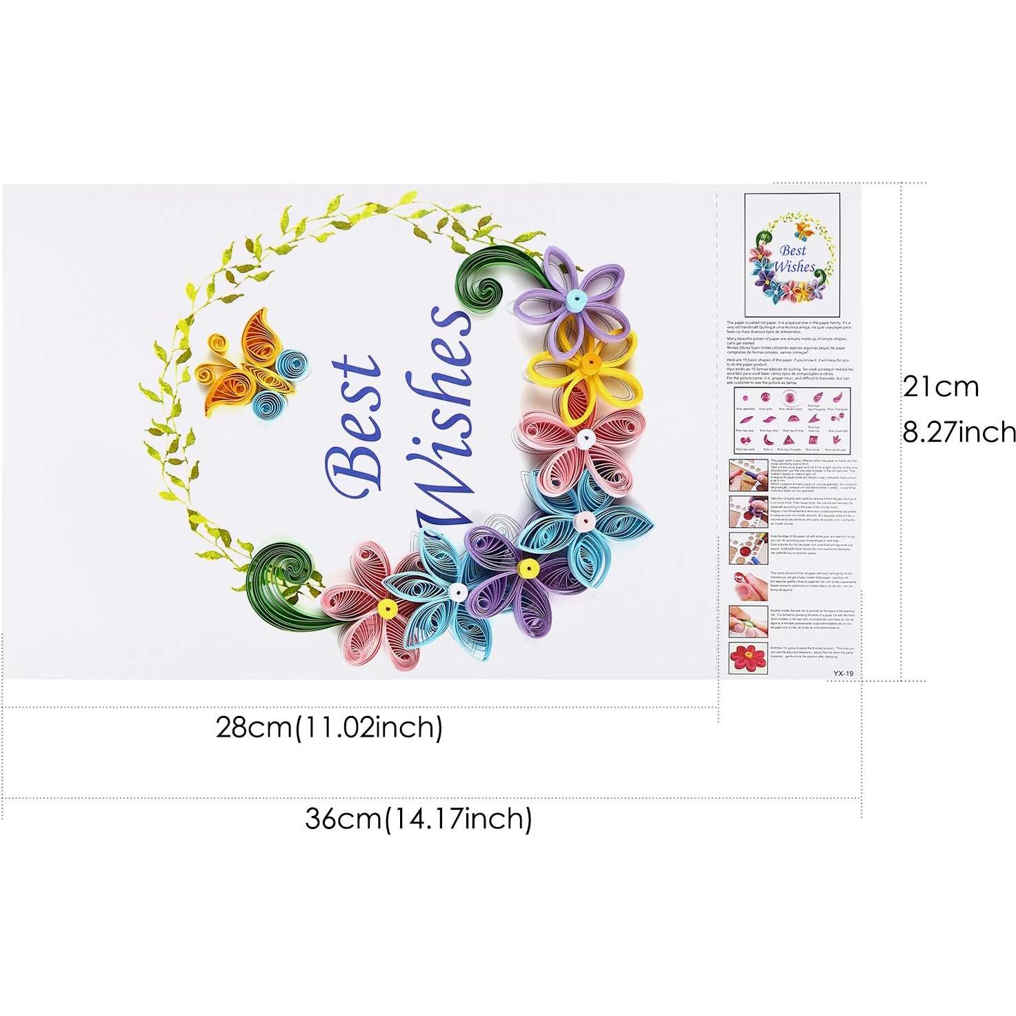 Rancco 20 Plantillas Quilling A4 + 10 Hojas PVC Transparentes