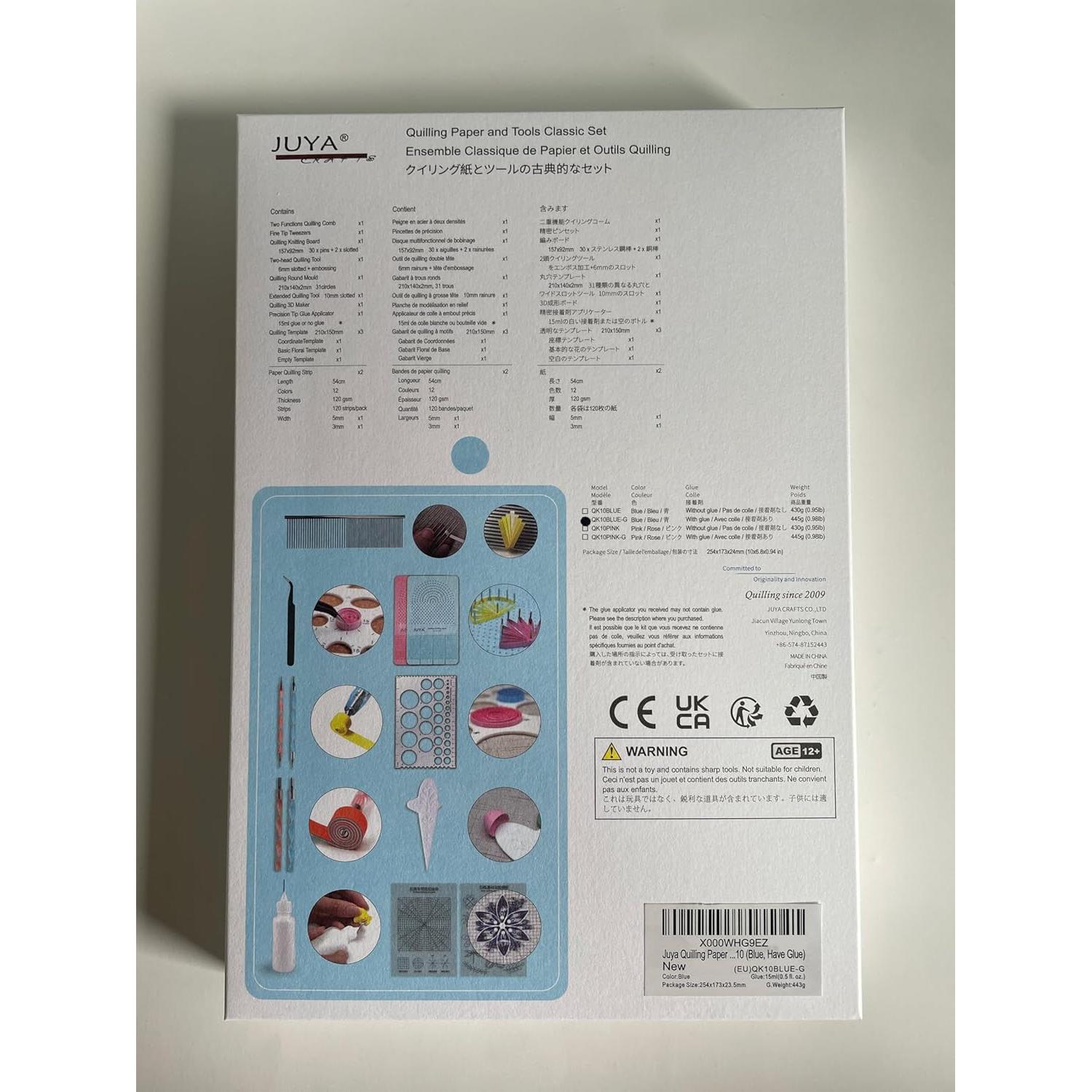 Set Clásico de Quilling JUYA QK10 Azul con Pegamento 120 Piezas