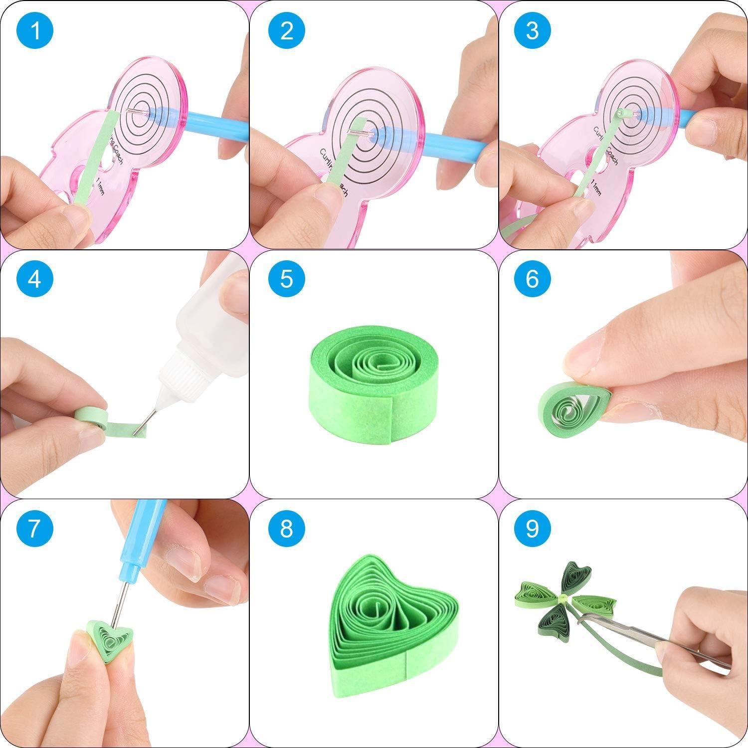 Kit de Papel Quilling TUPARKA 19 Pcs 900 Tiras 45 Colores