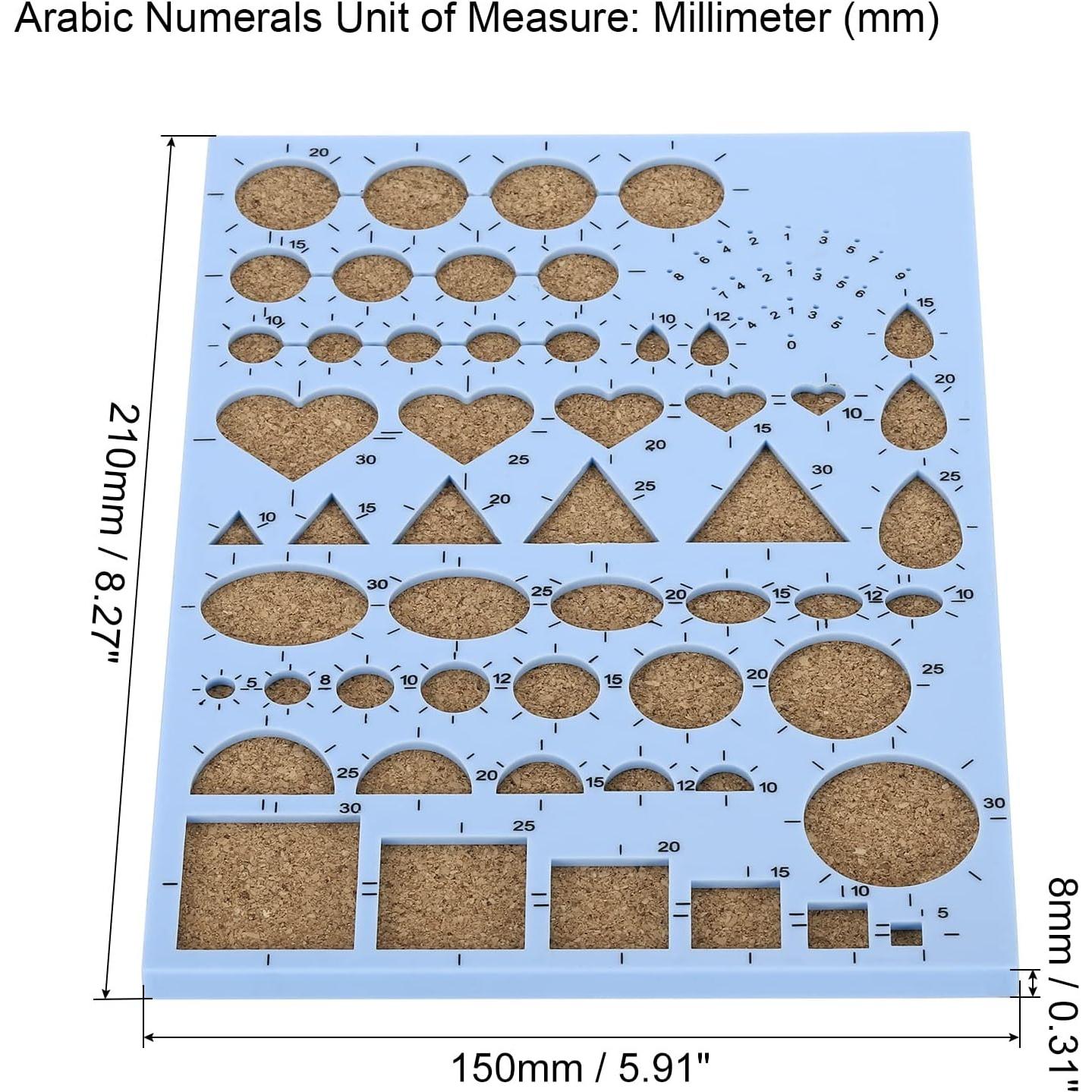 Plantilla de Quilling PATIKIL 210x150 mm Azul para Manualidades