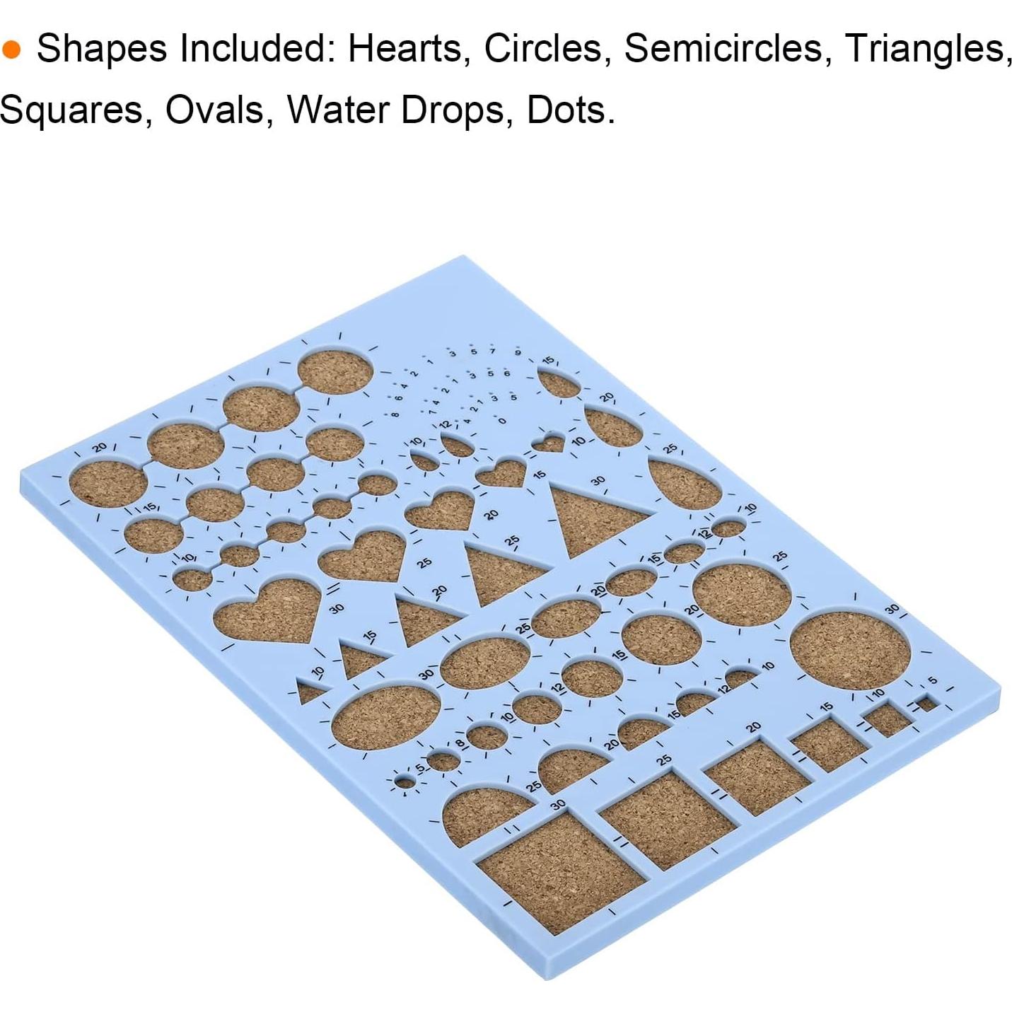 Plantilla de Quilling PATIKIL 210x150 mm Azul para Manualidades