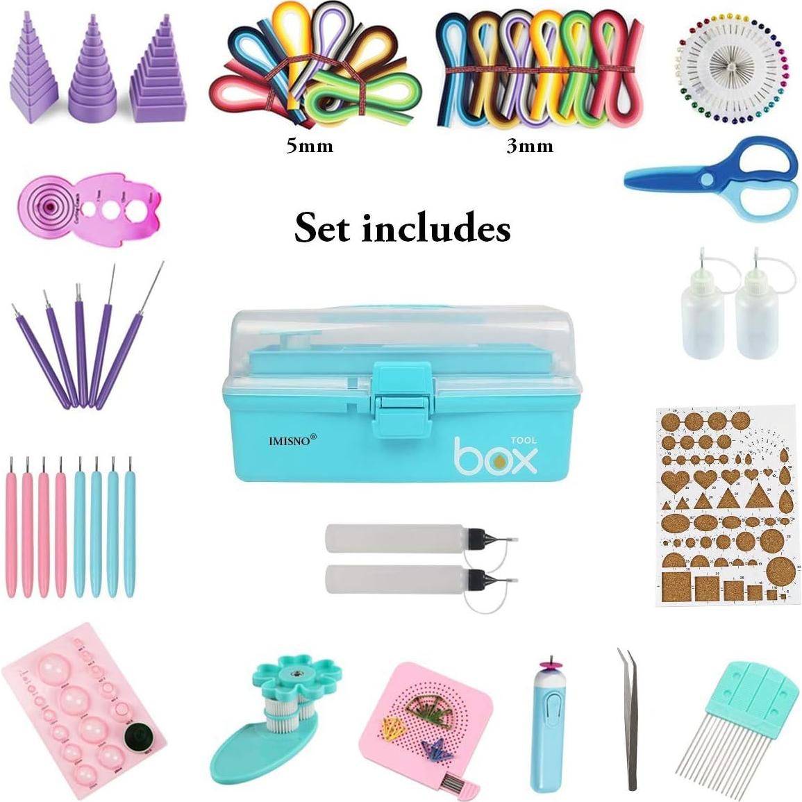 Kit de Quilling IMISNO - Herramientas y Papel 42 Colores