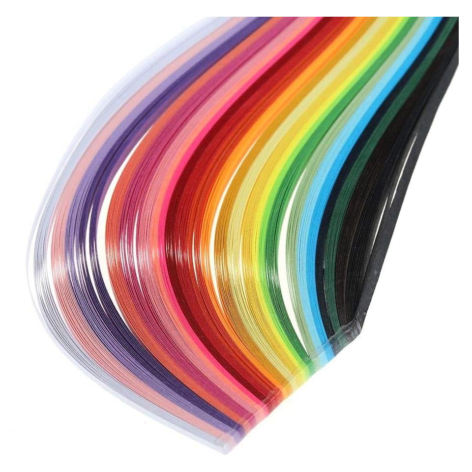 Kit de Tiras de Papel Quilling TXIN 1300 Piezas 3mm 26 Colores
