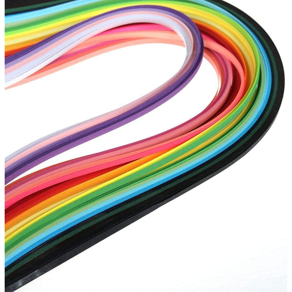 Kit de Tiras de Papel Quilling TXIN 1300 Piezas 3mm 26 Colores
