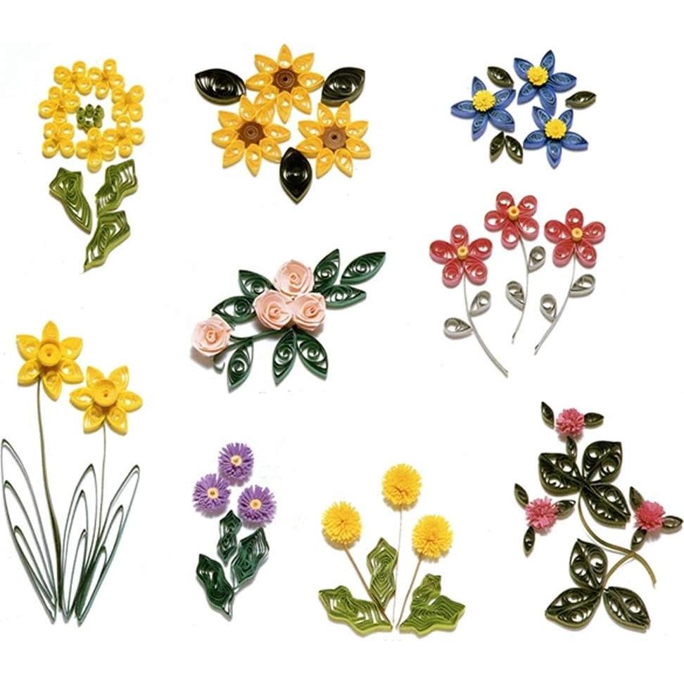 Kit de Tiras de Papel Quilling TXIN 1300 Piezas 3mm 26 Colores