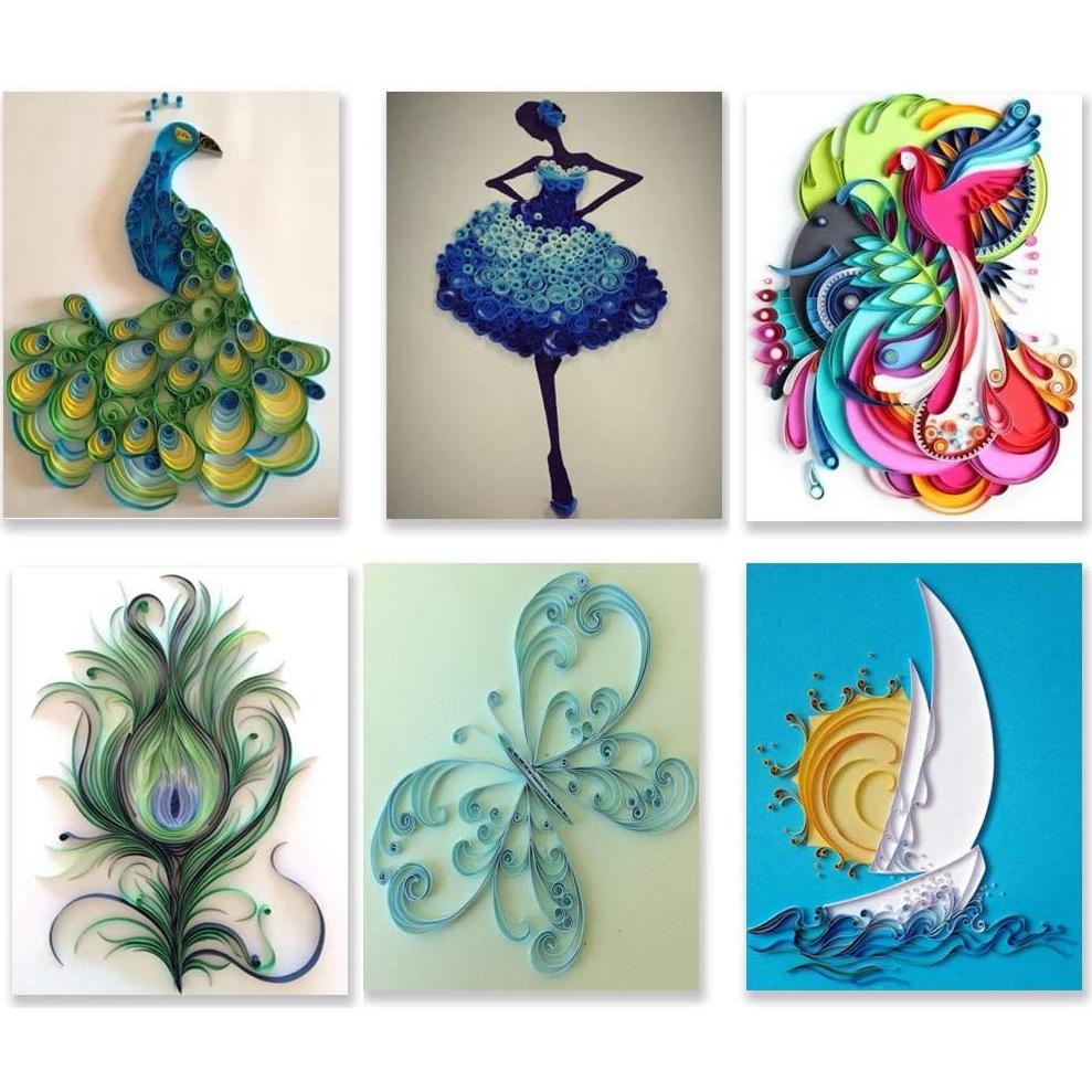 Kit de Tiras de Papel Quilling TXIN 1300 Piezas 3mm 26 Colores