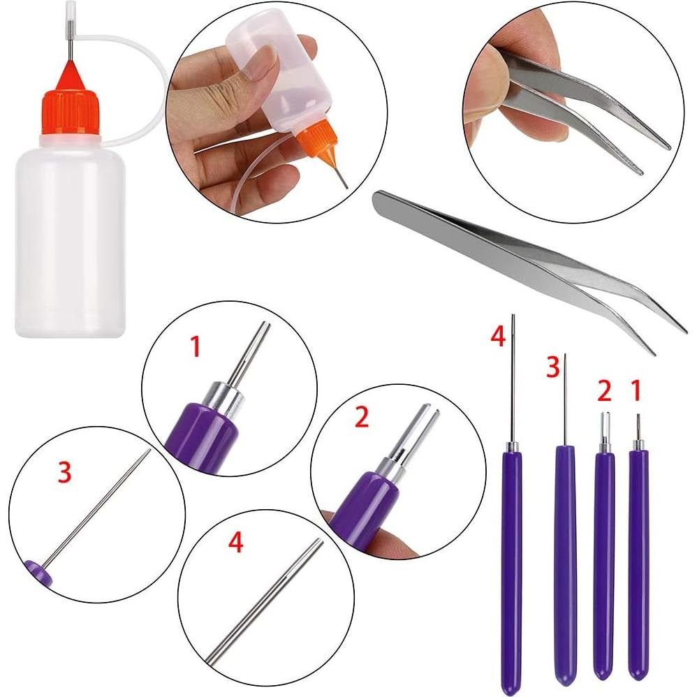 Kit de Quilling de Papel MDLUU con 1860 Tiras y 22 Herramientas
