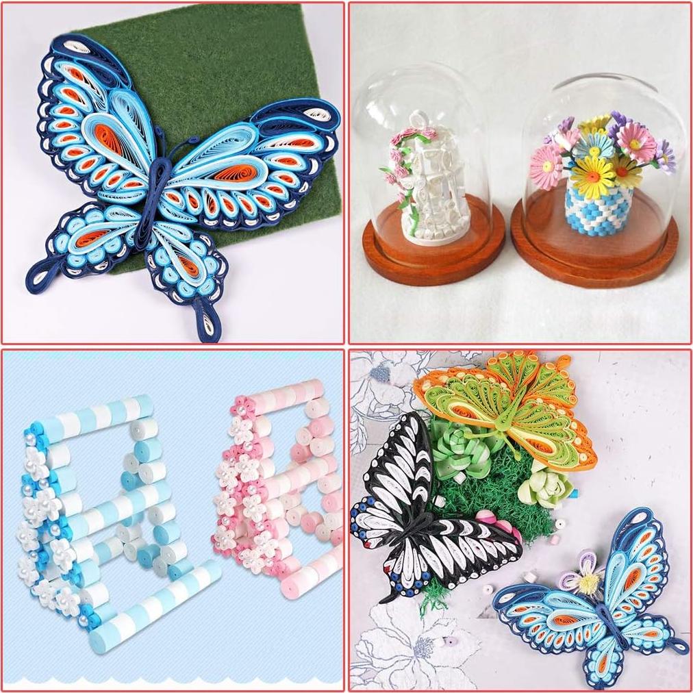 Kit de Quilling de Papel MDLUU con 1860 Tiras y 22 Herramientas
