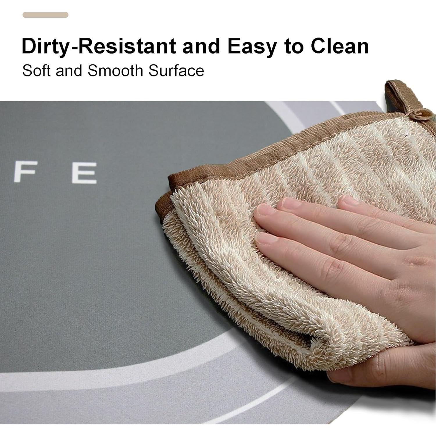 Alfombra de baño antideslizante YCTMALL gris 67.8x42.9cm