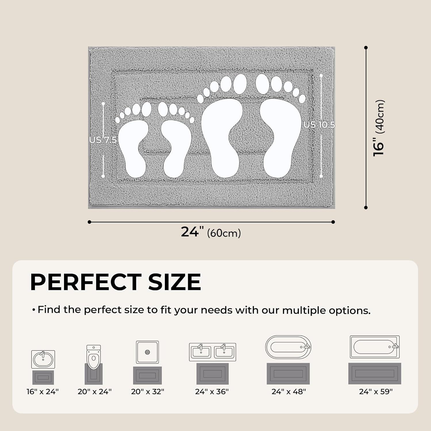 Alfombrilla de Baño GRANNY SAYS Gris 40x60 cm Antideslizante