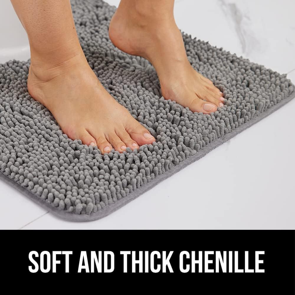 Alfombra de Baño Gorilla Grip Chenille Gris 61x43 cm
