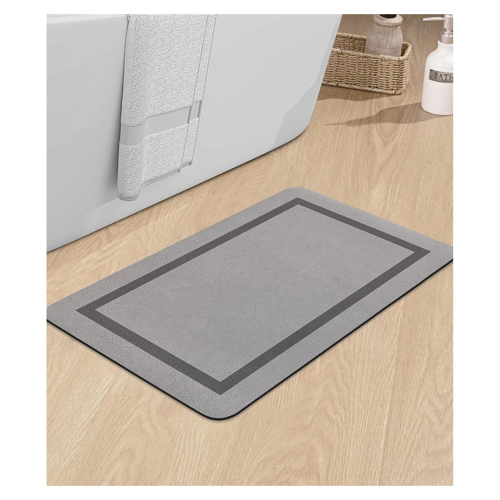 Alfombra de Baño Antideslizante Chakme Gris 61x46 cm