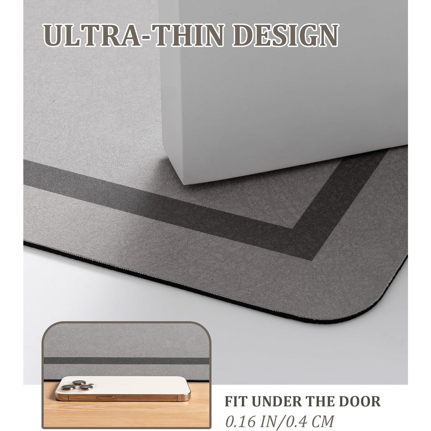 Alfombra de Baño Antideslizante Chakme Gris 61x46 cm