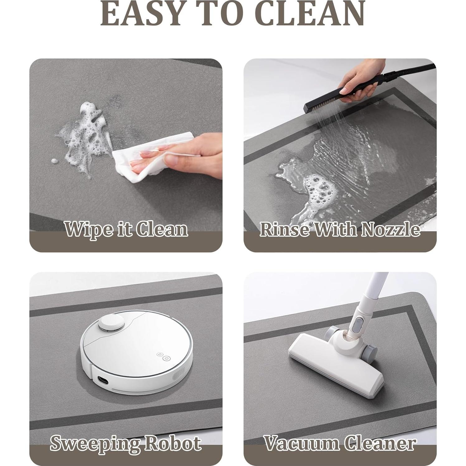 Alfombra de Baño Antideslizante Chakme Gris 61x46 cm