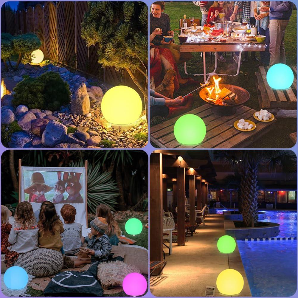 Luz de Globo Solar KEROVI 20cm RGB con Control Remoto