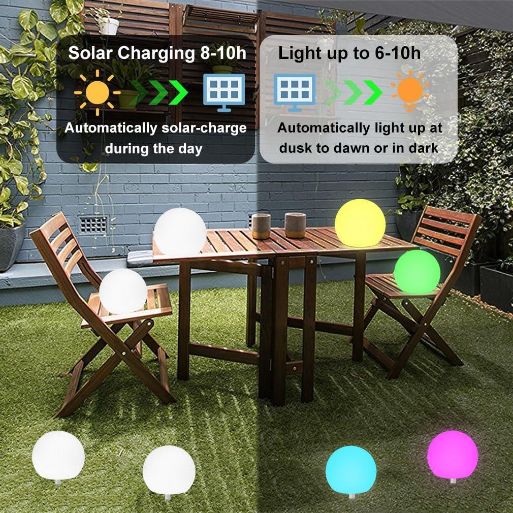 Luz de Globo Solar KEROVI 20cm RGB con Control Remoto