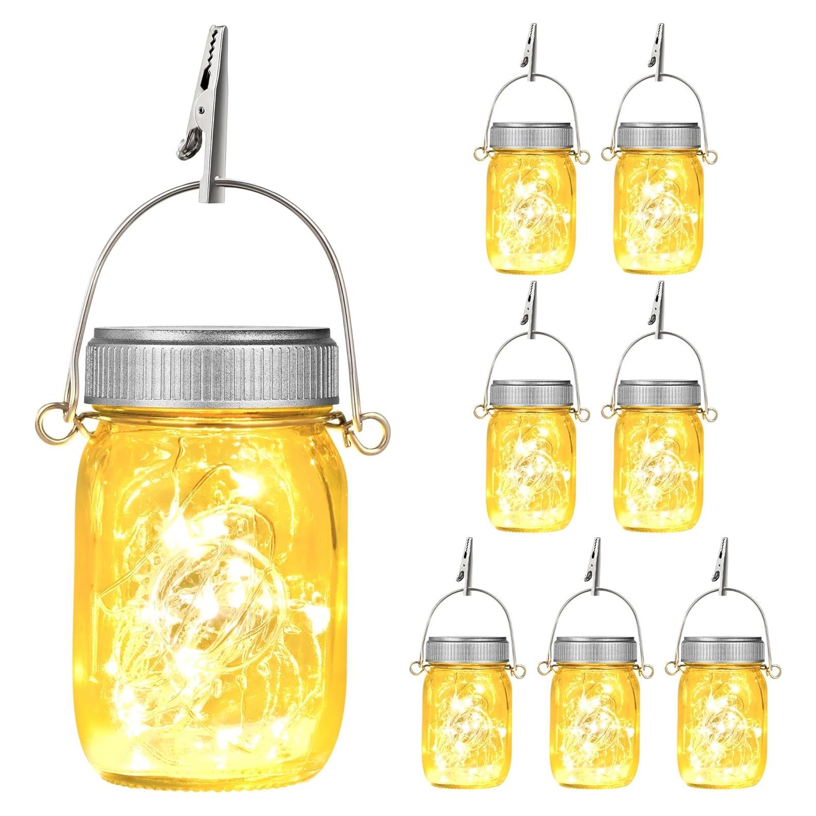 Linternas Solares Mlambert 8 Piezas para Jardín Blanco Cálido