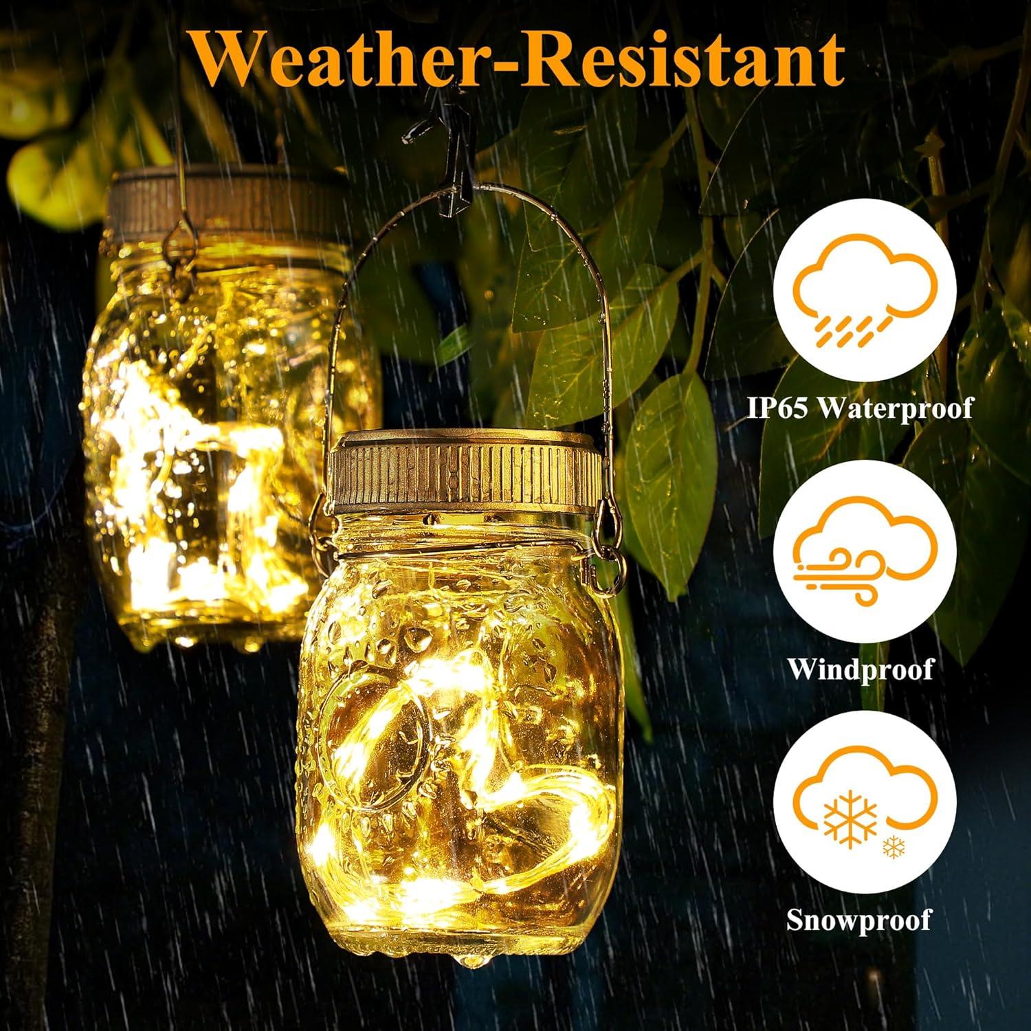 Linternas Solares Mlambert 8 Piezas para Jardín Blanco Cálido