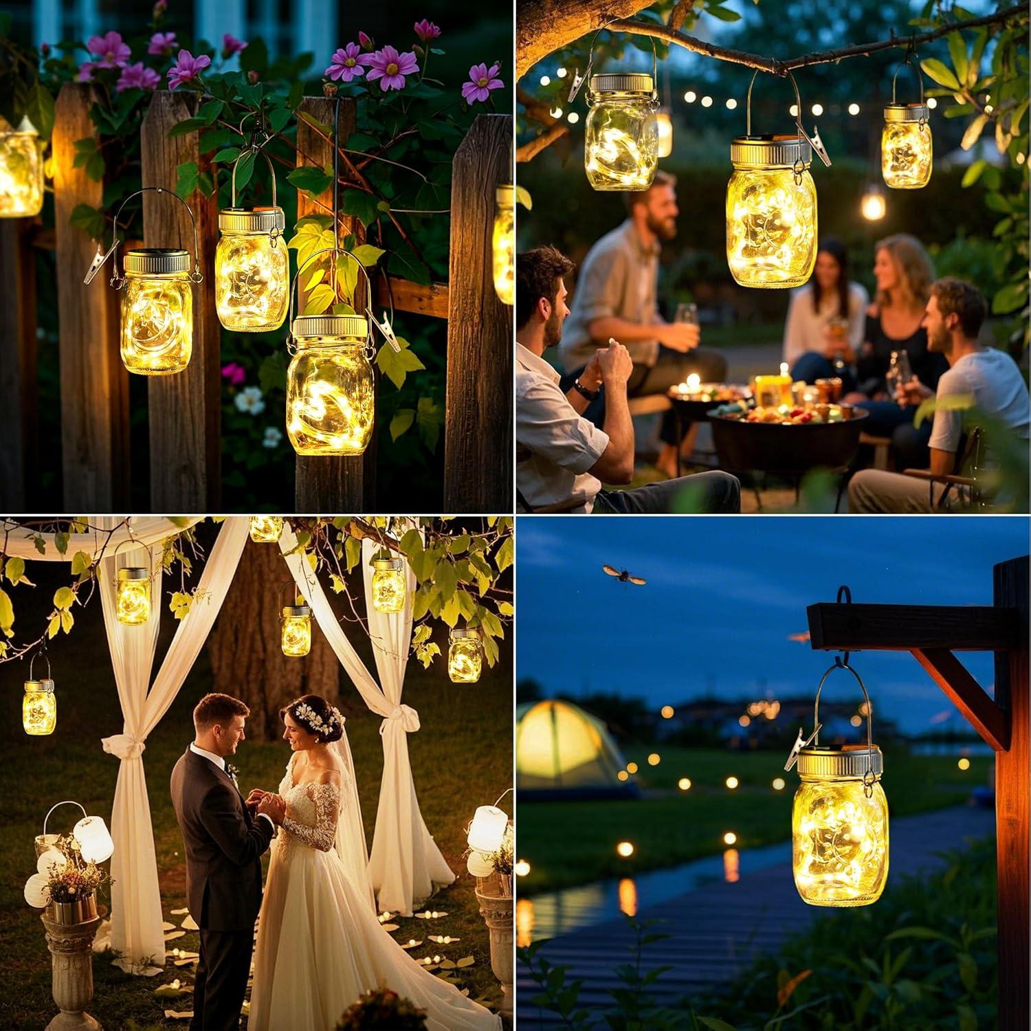 Linternas Solares Mlambert 8 Piezas para Jardín Blanco Cálido