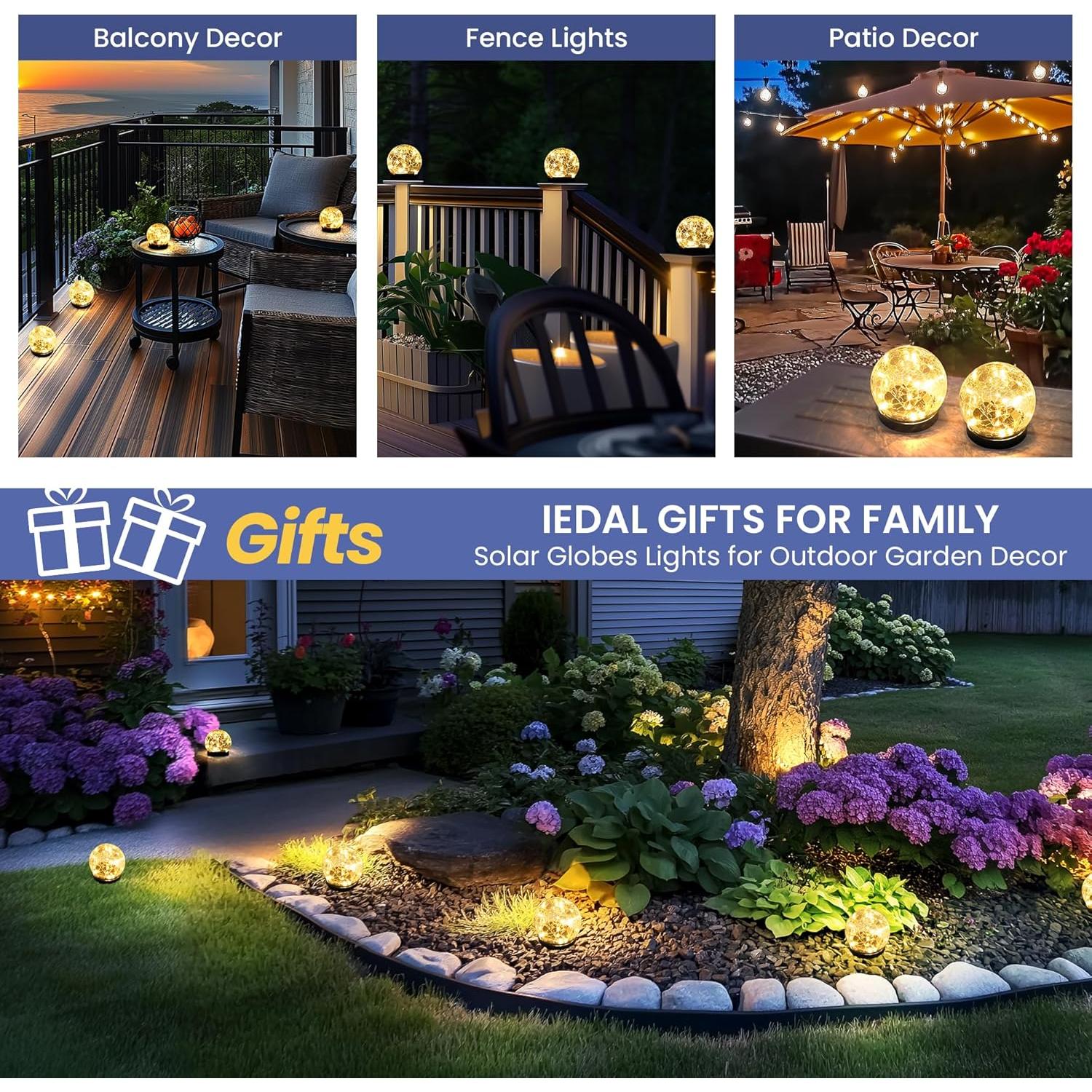 Luces Solares Exteriores PATIOPIA 2 Paquete Blanco Cálido