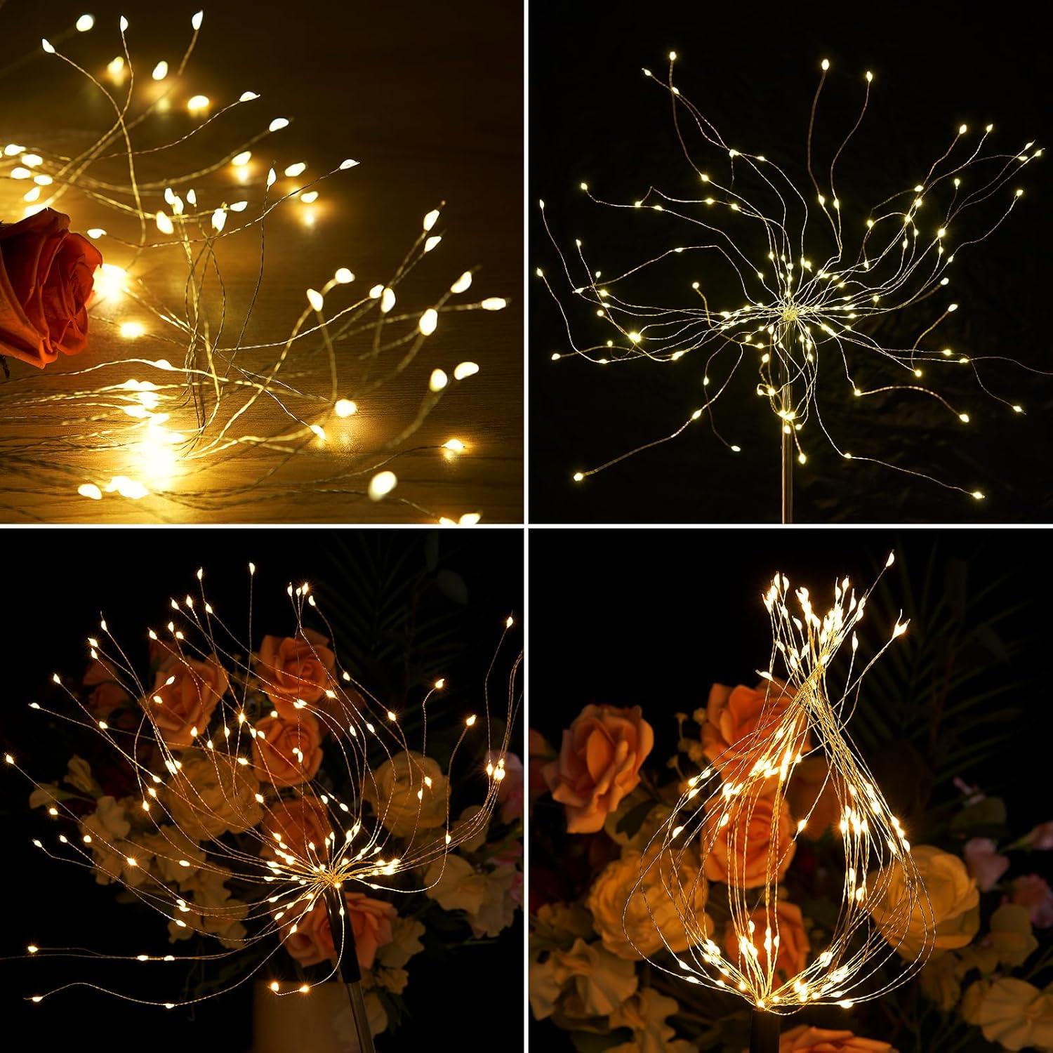 Luces Solares para Jardín SUNNEST 150 LED 2 Paquetes IP65