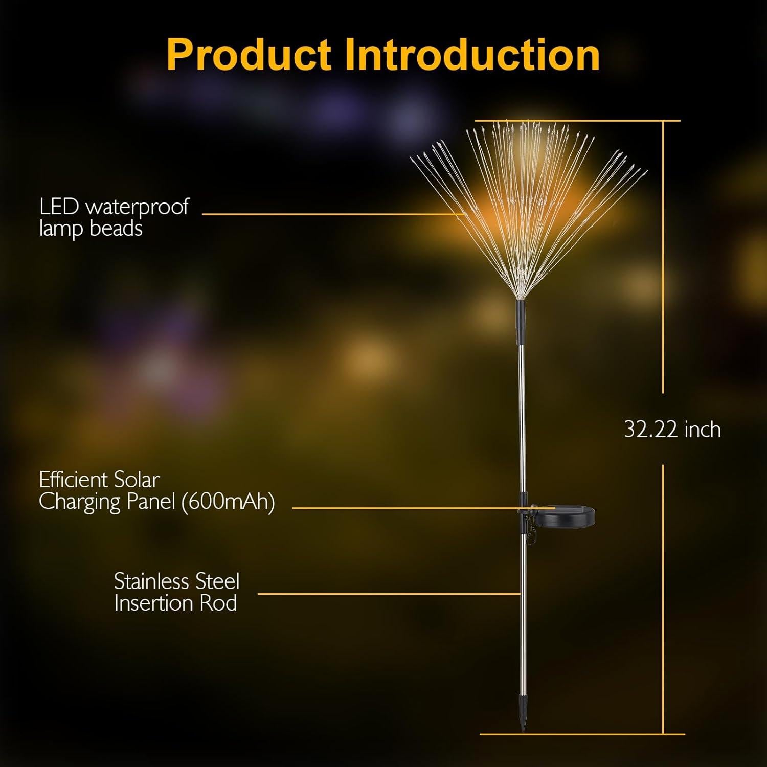 Luces Solares para Jardín SUNNEST 150 LED 2 Paquetes IP65