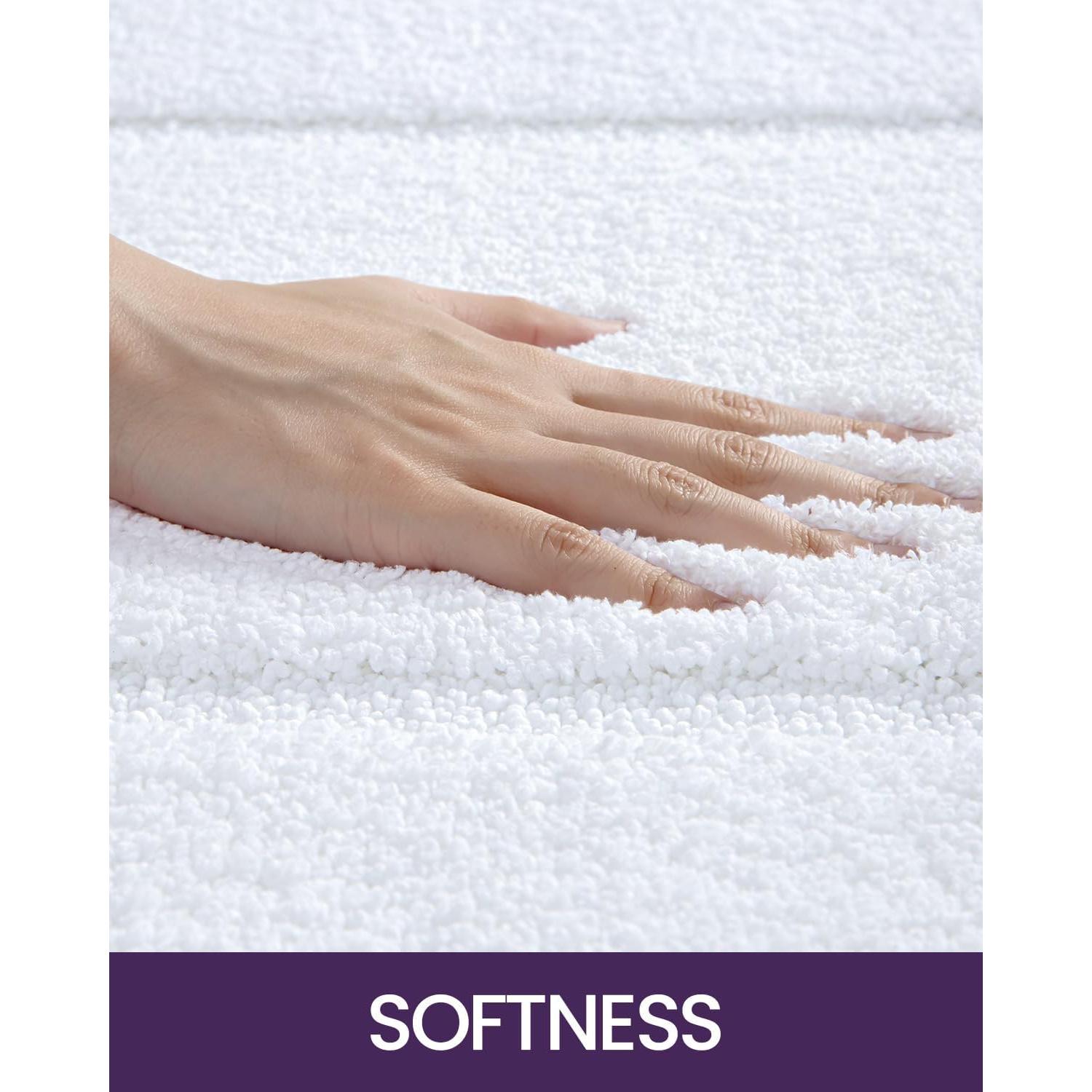 Alfombrilla de baño DEXI 61x91 cm blanca antideslizante