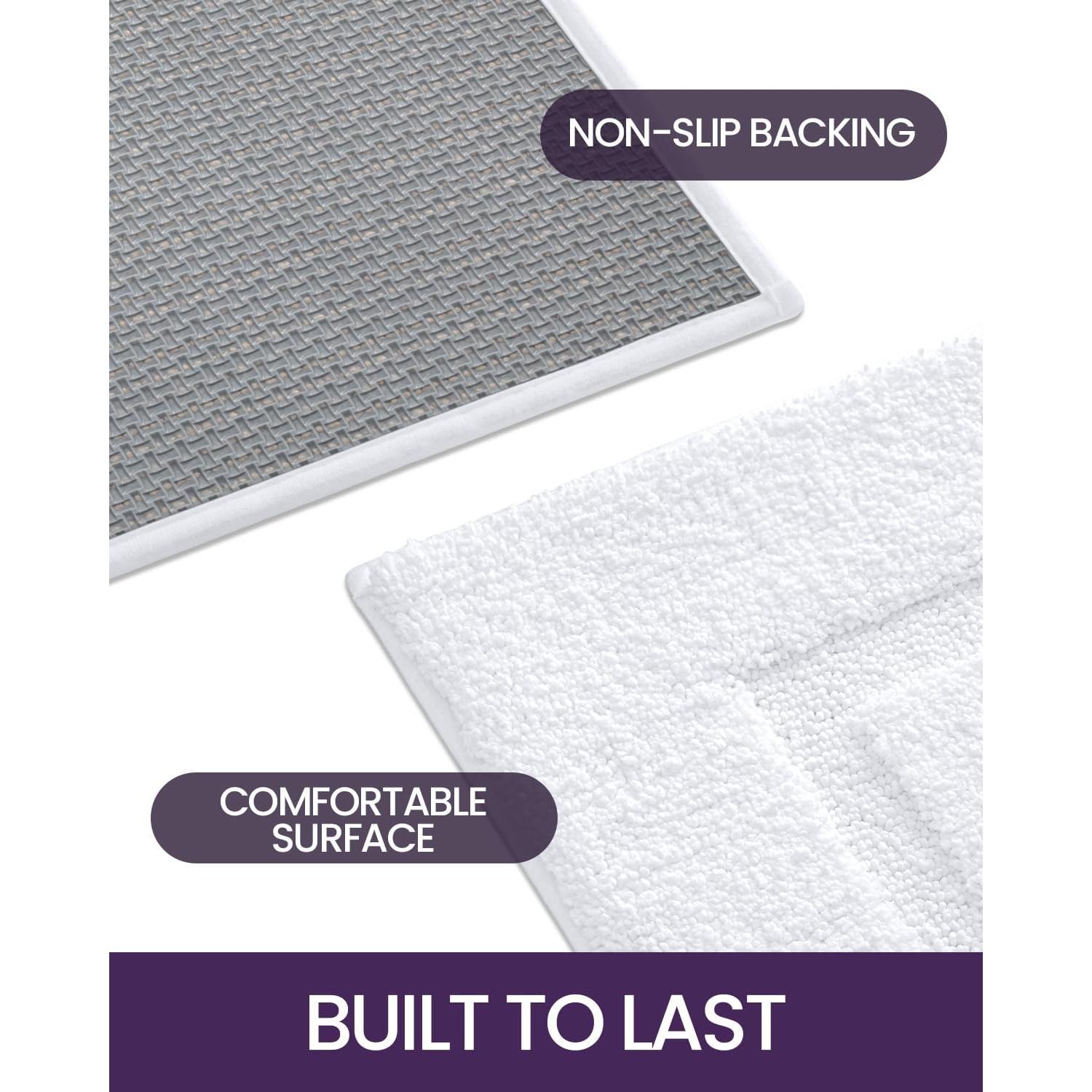 Alfombrilla de baño DEXI 61x91 cm blanca antideslizante