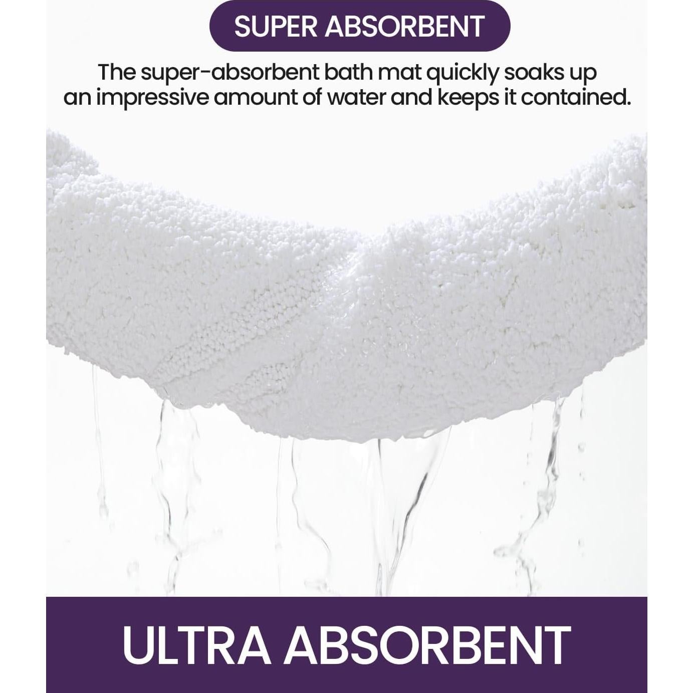 Alfombrilla de baño DEXI 61x91 cm blanca antideslizante