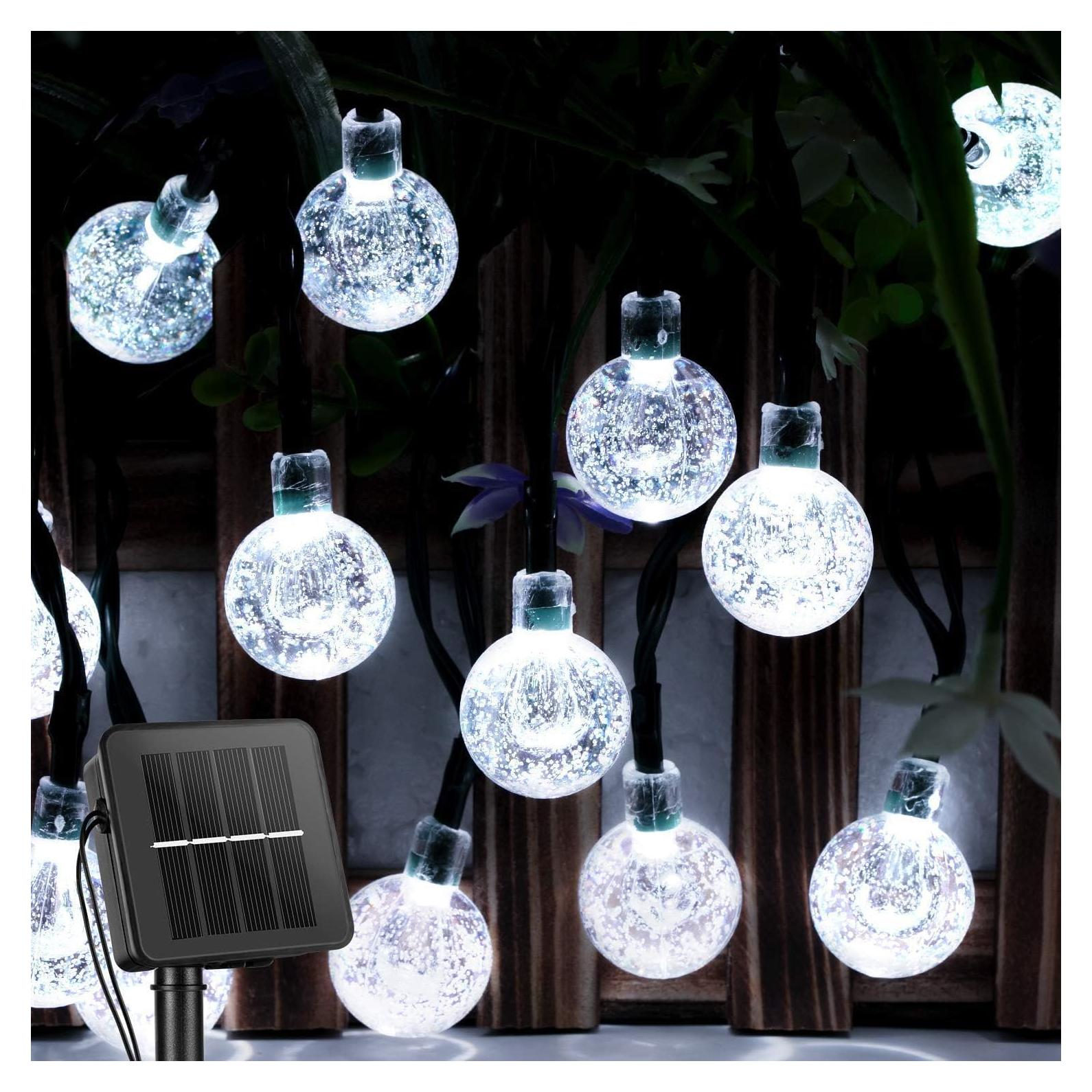 Luces de Cadena Solar 60 LED 12m LSLCQW Impermeables