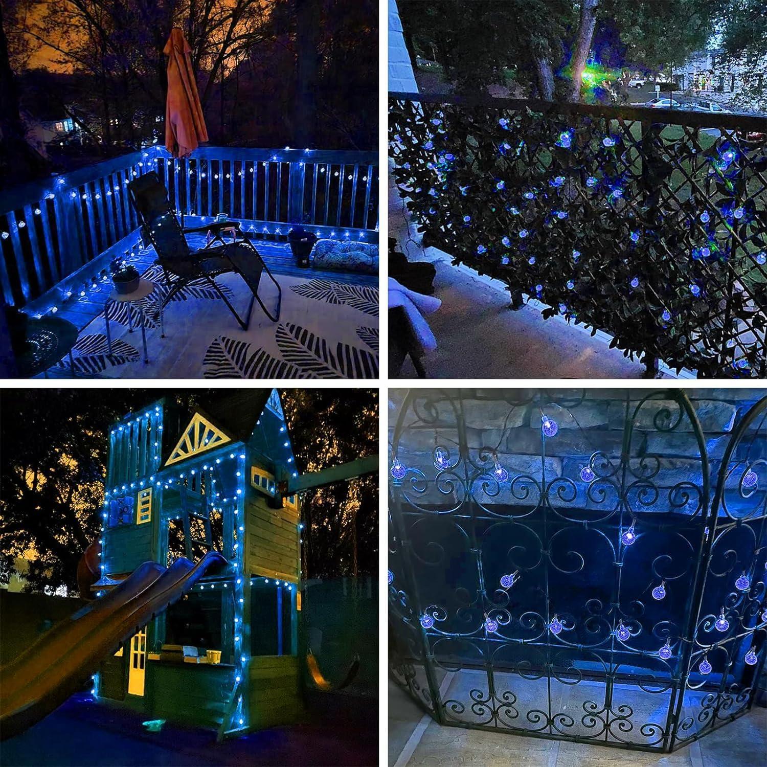 Luces de Cadena Solar 60 LED 12m LSLCQW Impermeables