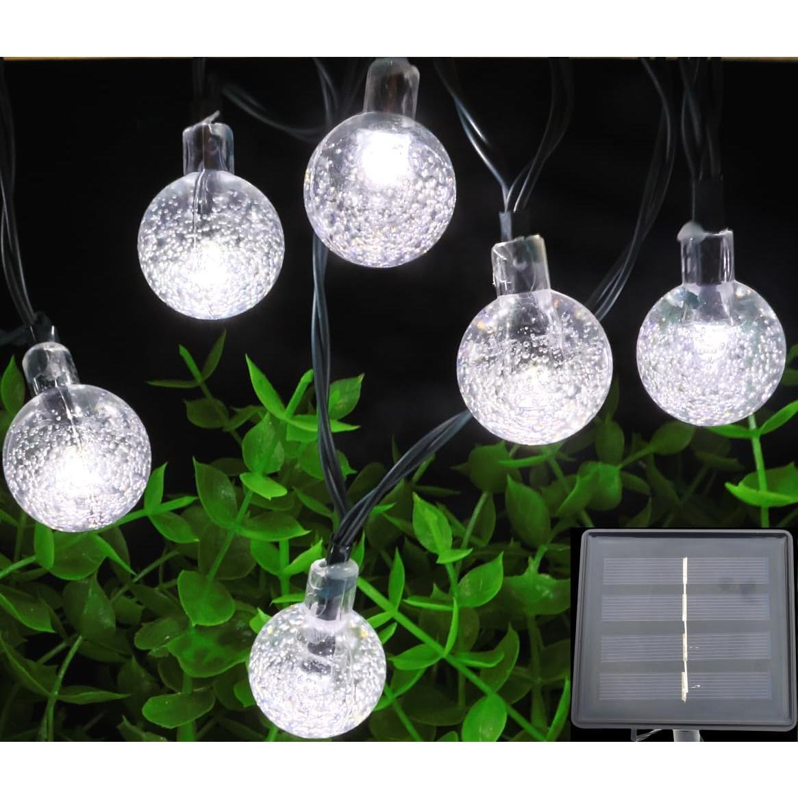 Luces de Cadena Solar 60 LED 12m LSLCQW Impermeables