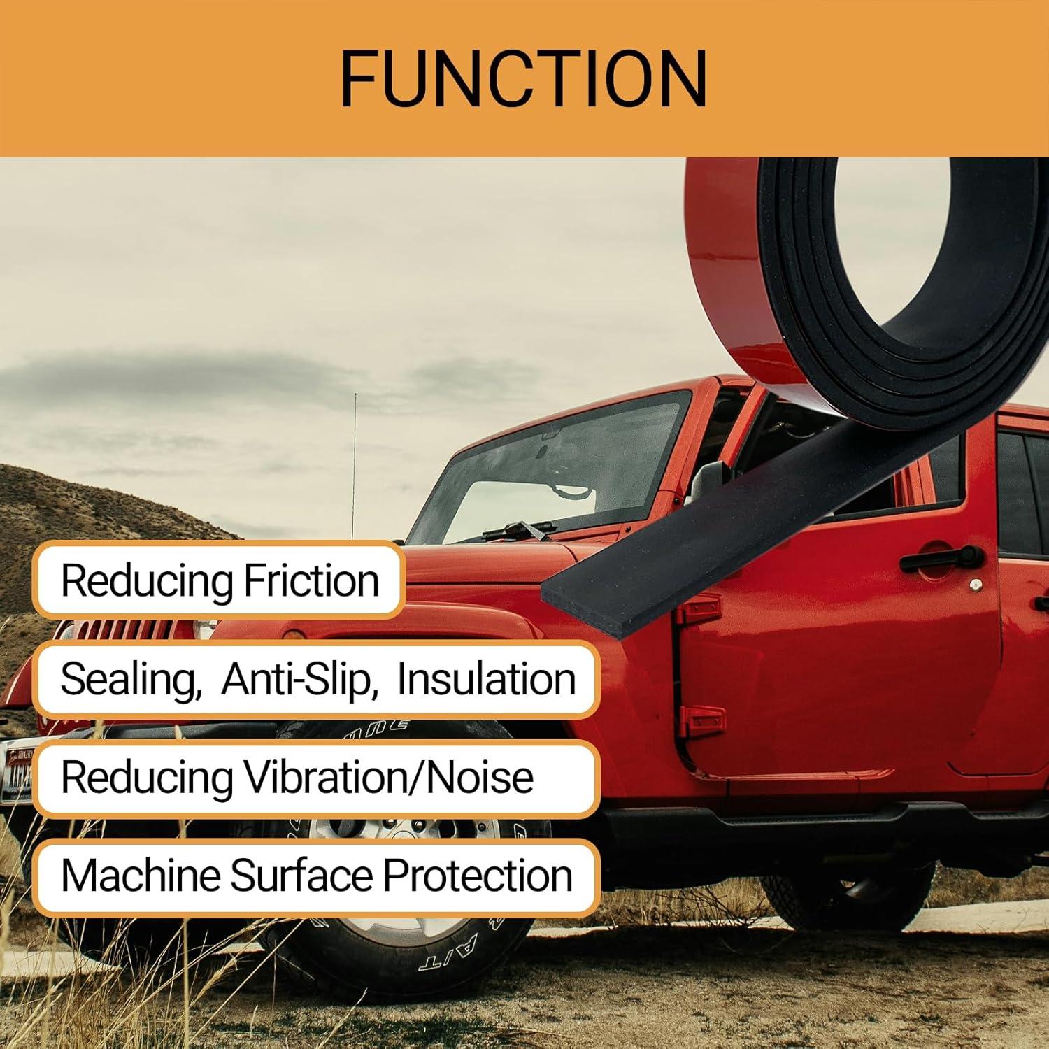 Tira de Sellado de Goma PACIXU 3.05 m Negro Aislamiento