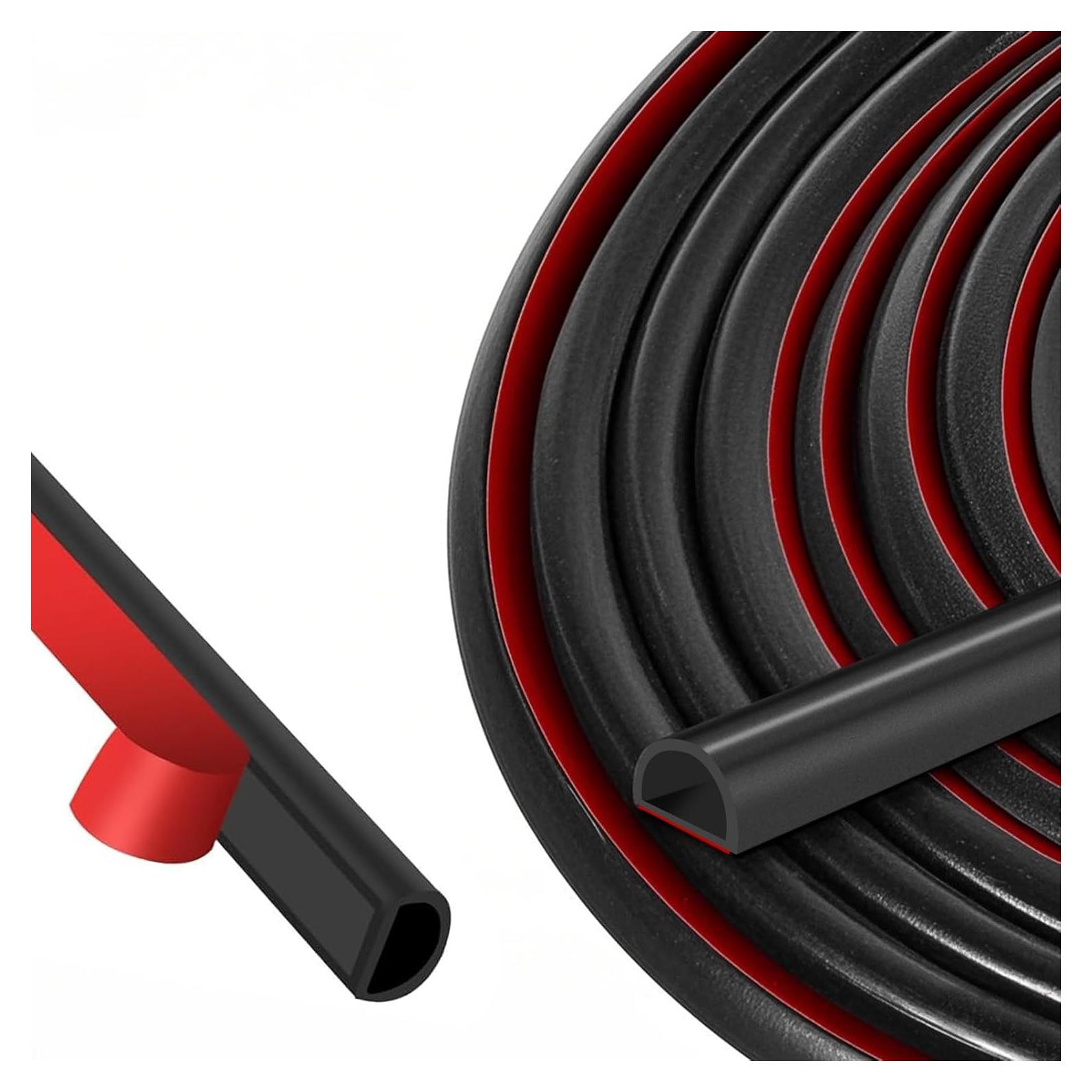 Sellador de Puerta Farady 6m Silicona Negra 9.5mm x 6.4mm