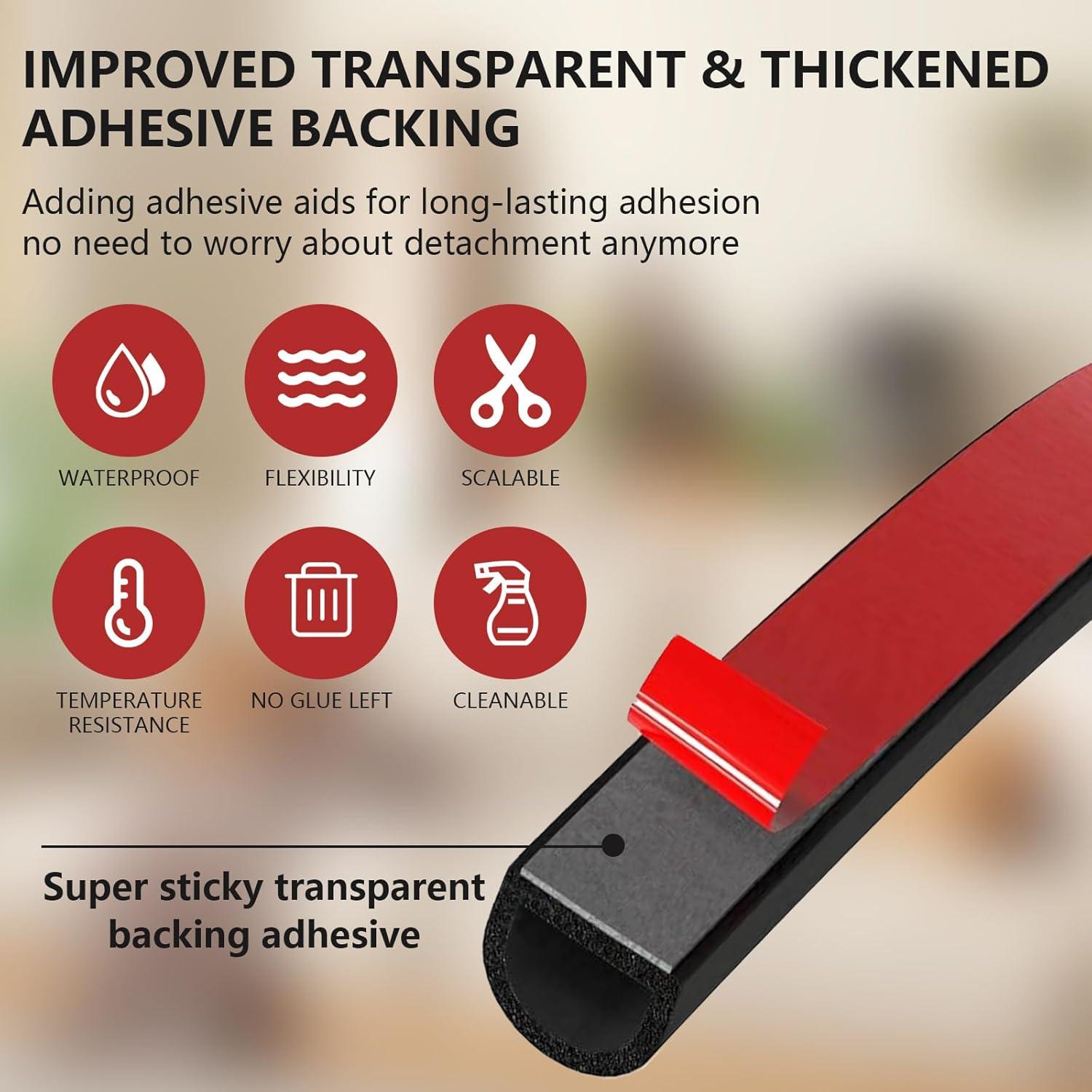 Sellador de Puerta Farady 6m Silicona Negra 9.5mm x 6.4mm