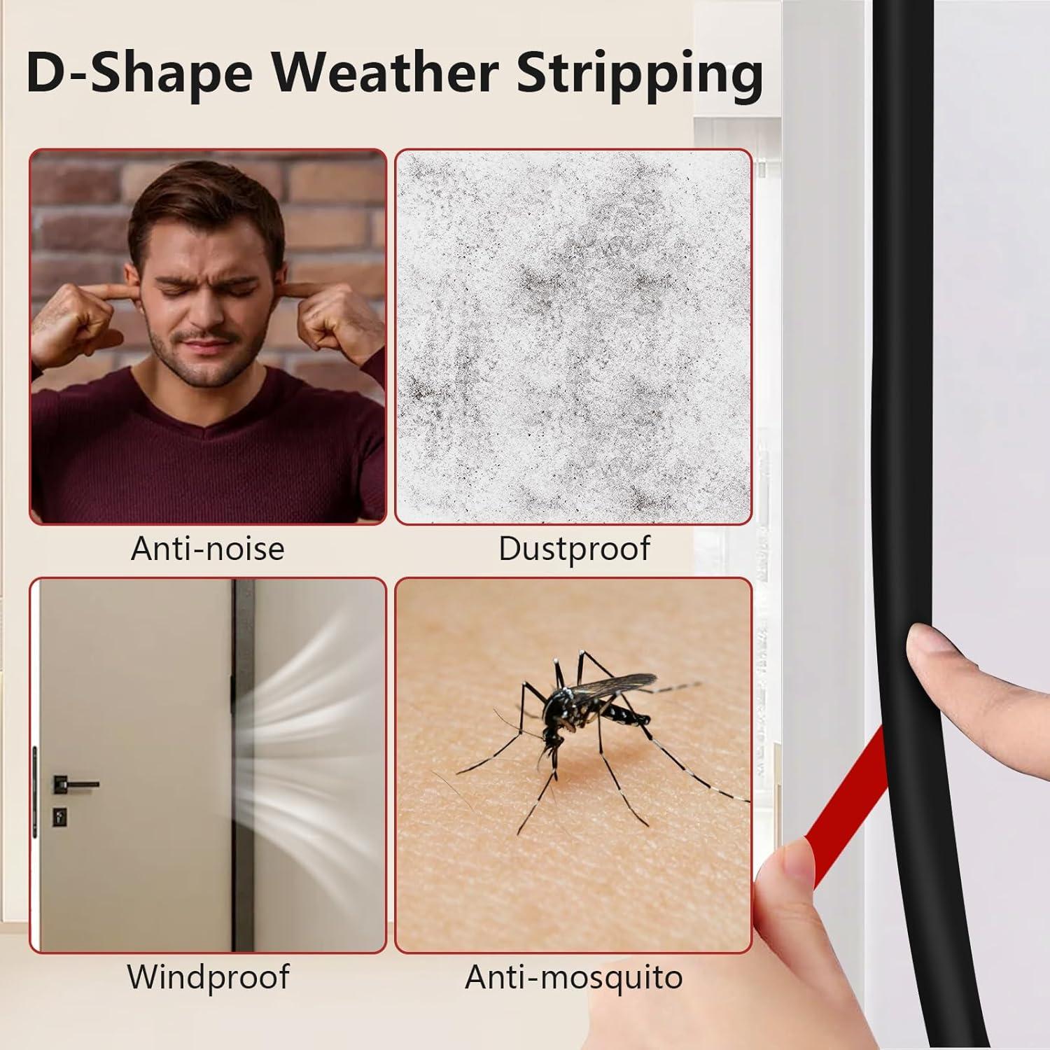 Sellador de Puerta Farady 6m Silicona Negra 9.5mm x 6.4mm