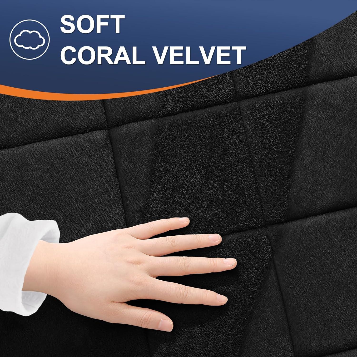 OLANLY Alfombra de Baño de Espuma de Memoria 76x51 cm Negra