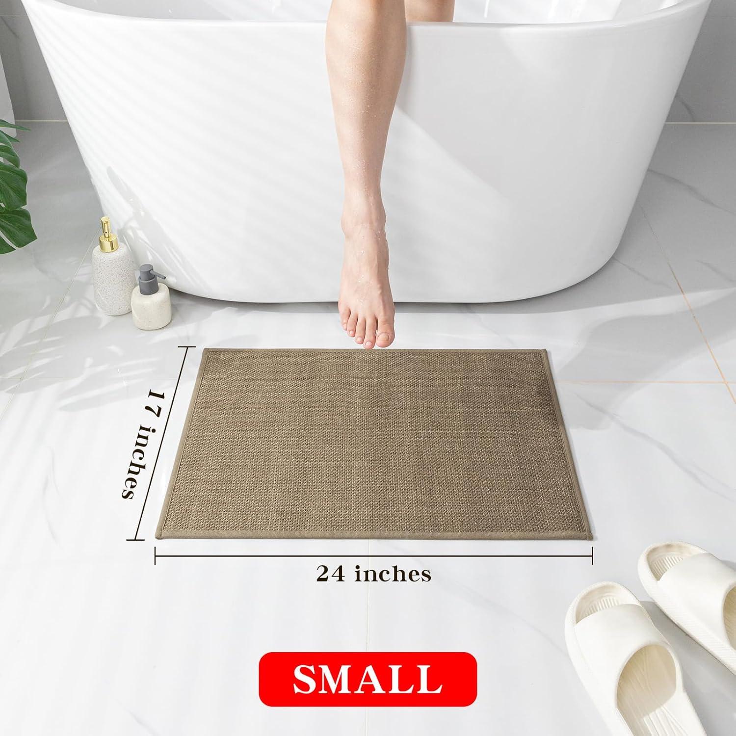 Alfombrilla de Baño Antideslizante Chakme 61x43 cm Beige Oscuro