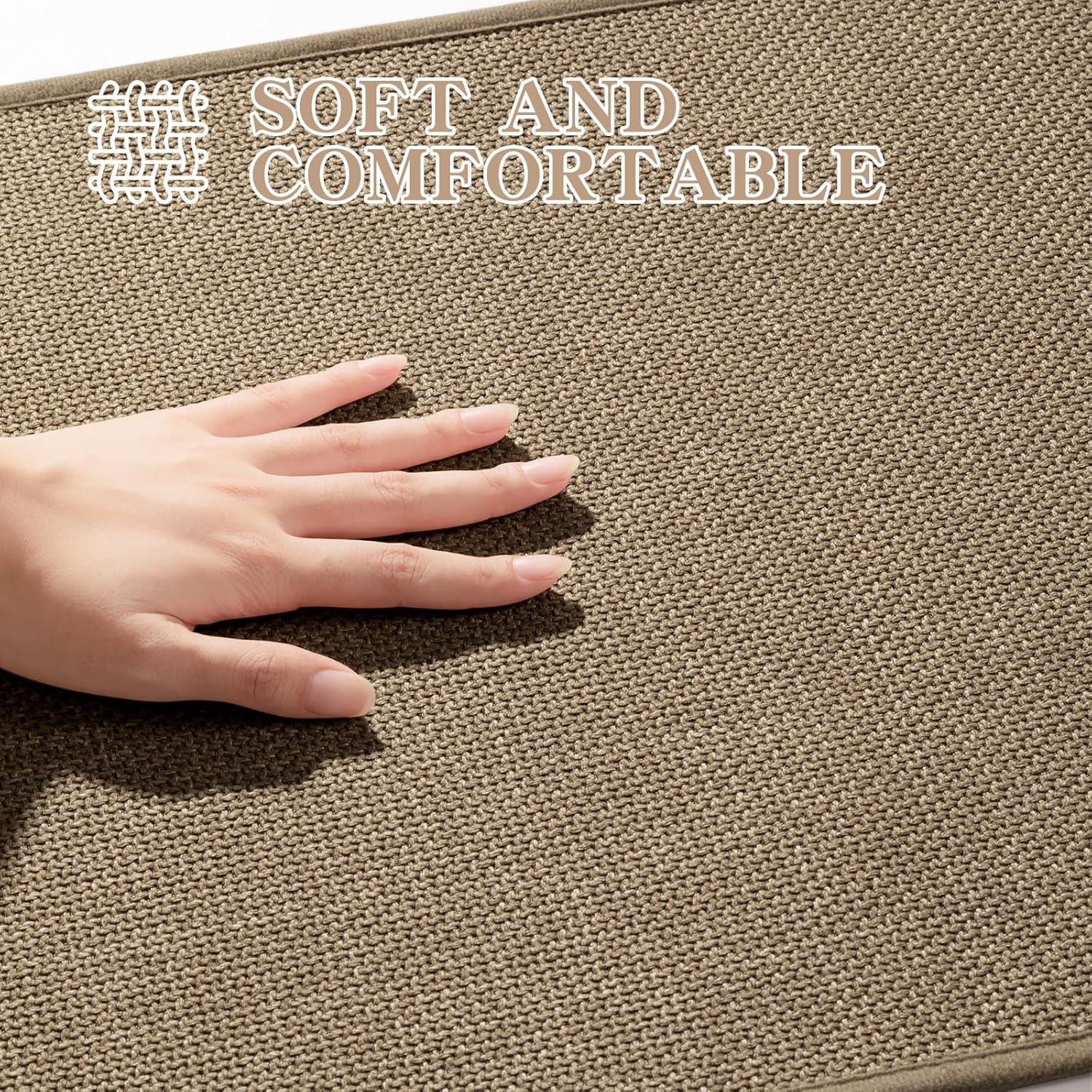 Alfombrilla de Baño Antideslizante Chakme 61x43 cm Beige Oscuro