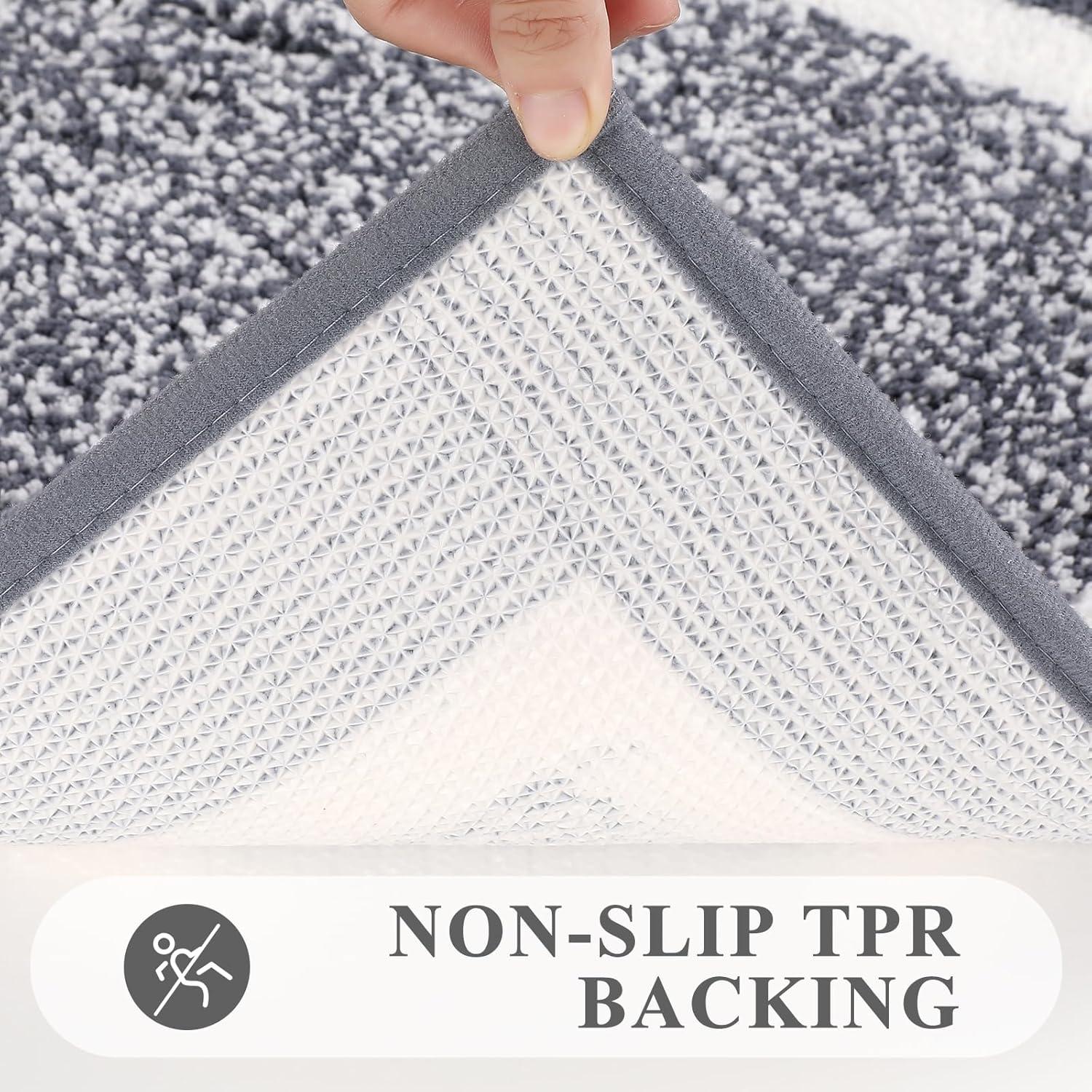 Conjunto de Alfombrillas de Baño Pauwer 3 Piezas Microfibra Gris