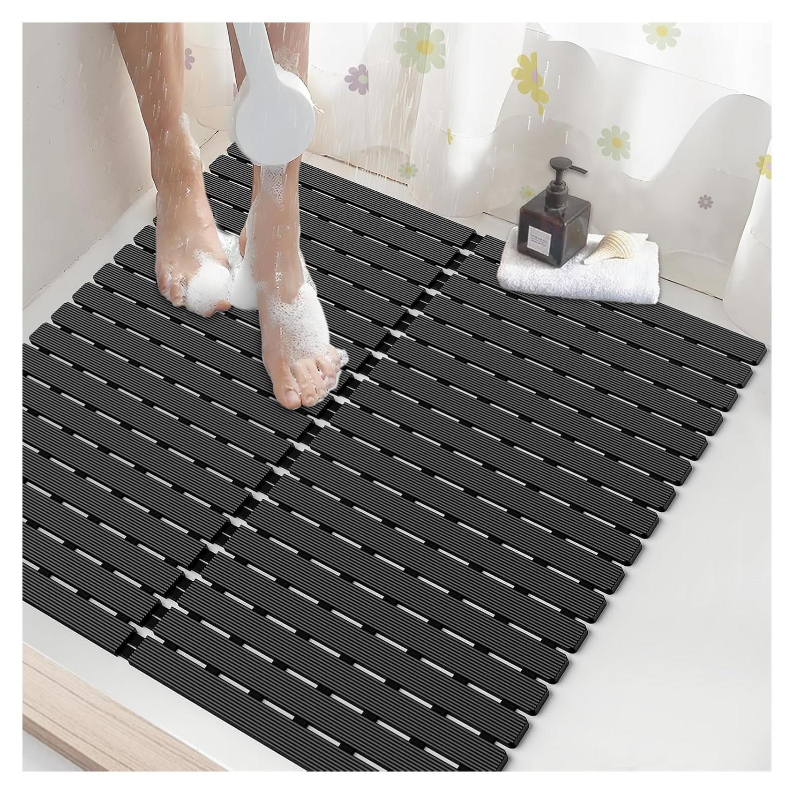 Alfombra de Ducha Antideslizante BYTANA 63x63cm Negra